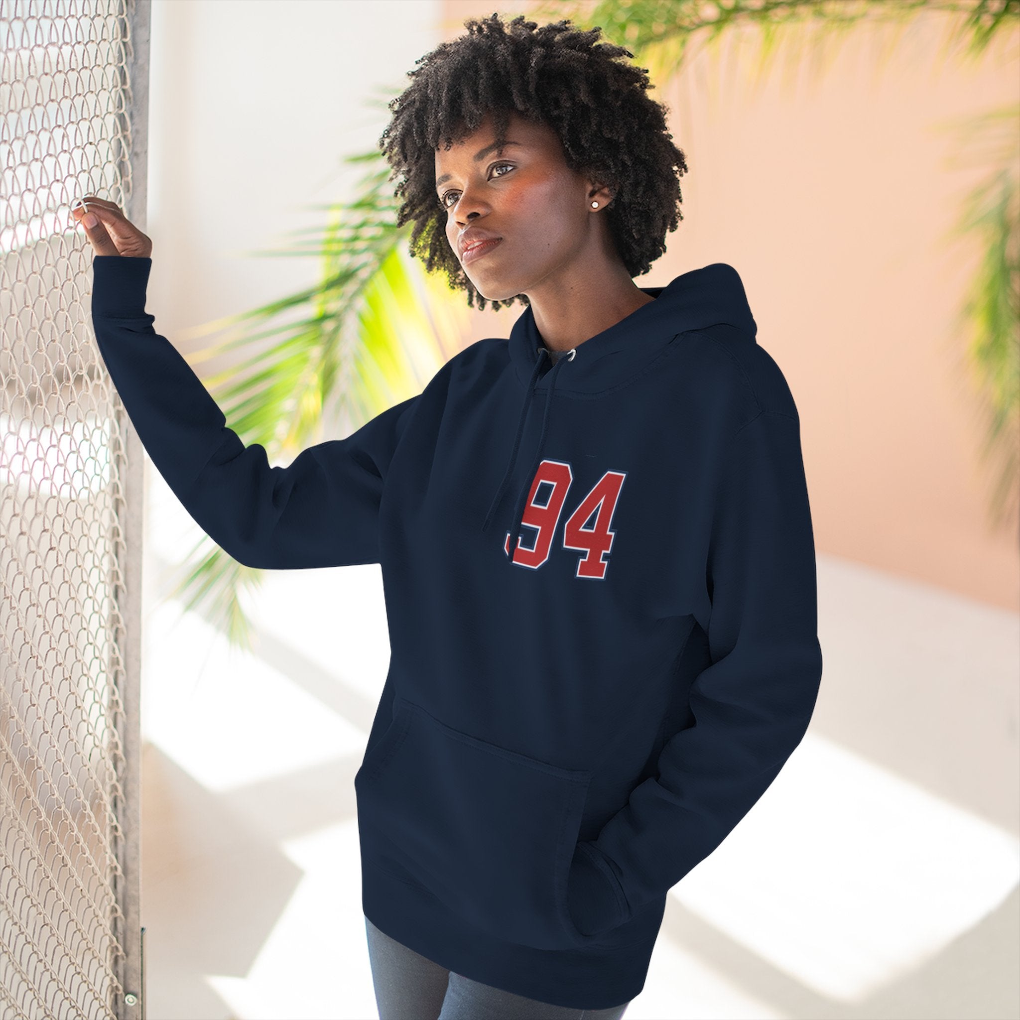 94 BNY Bunny Football Hoodie — Funny Easter Sports Pullover - Creations by Chris and Carlos