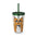 Sipping Kitty- Sunsplash Tumbler with Straw, 16oz