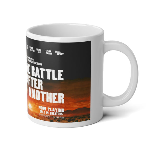 20oz Jumbo Mug — 'One Battle After Another' Movie Poster Coffee Cup - Creations by Chris and Carlos