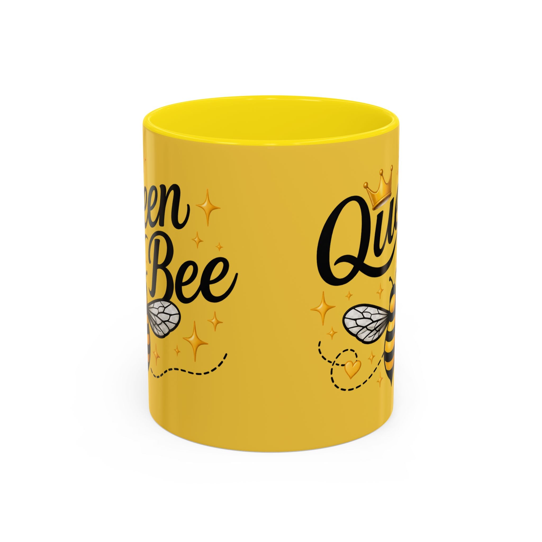 Queen Bee Coffee Mug — Floral Bee Accent Mug (11/15oz) - Creations by Chris and Carlos