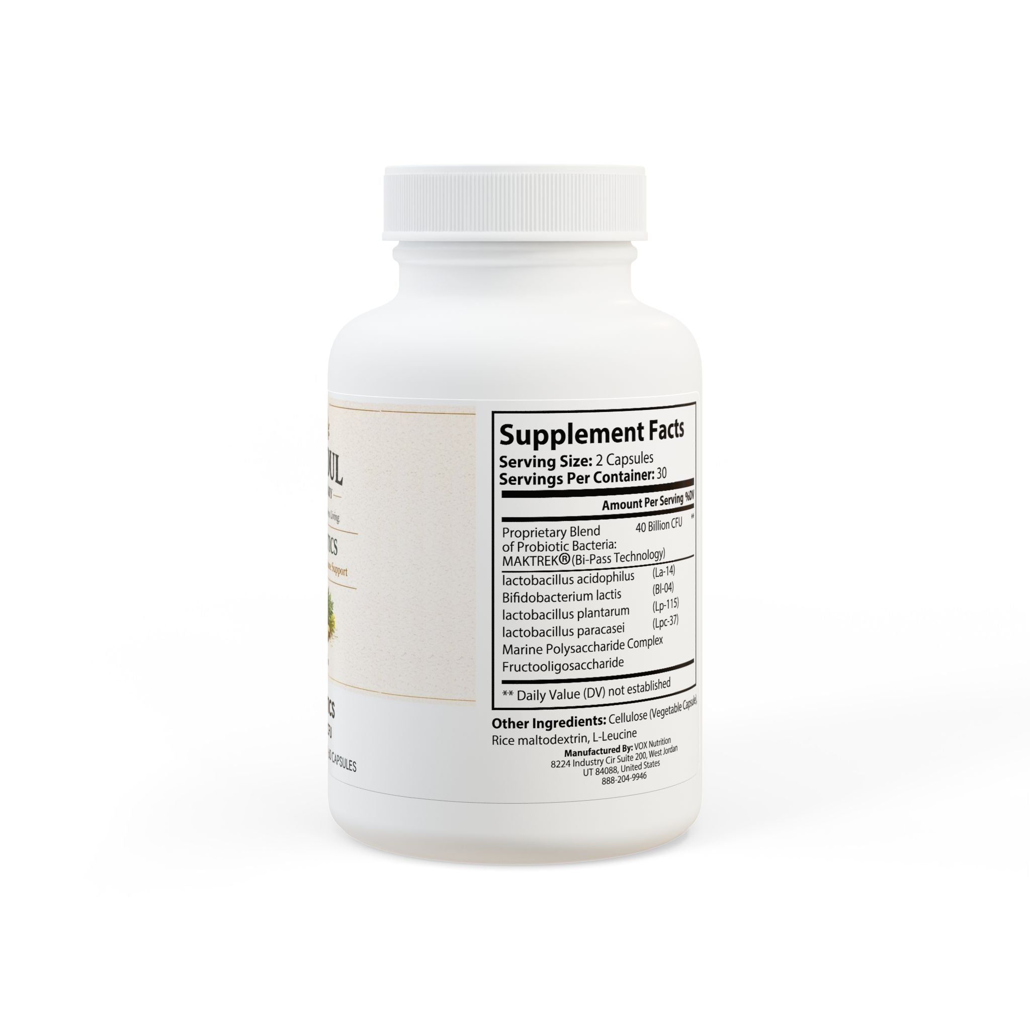 Probiotics Supplement (60 Capsules) - Creations by Chris and Carlos