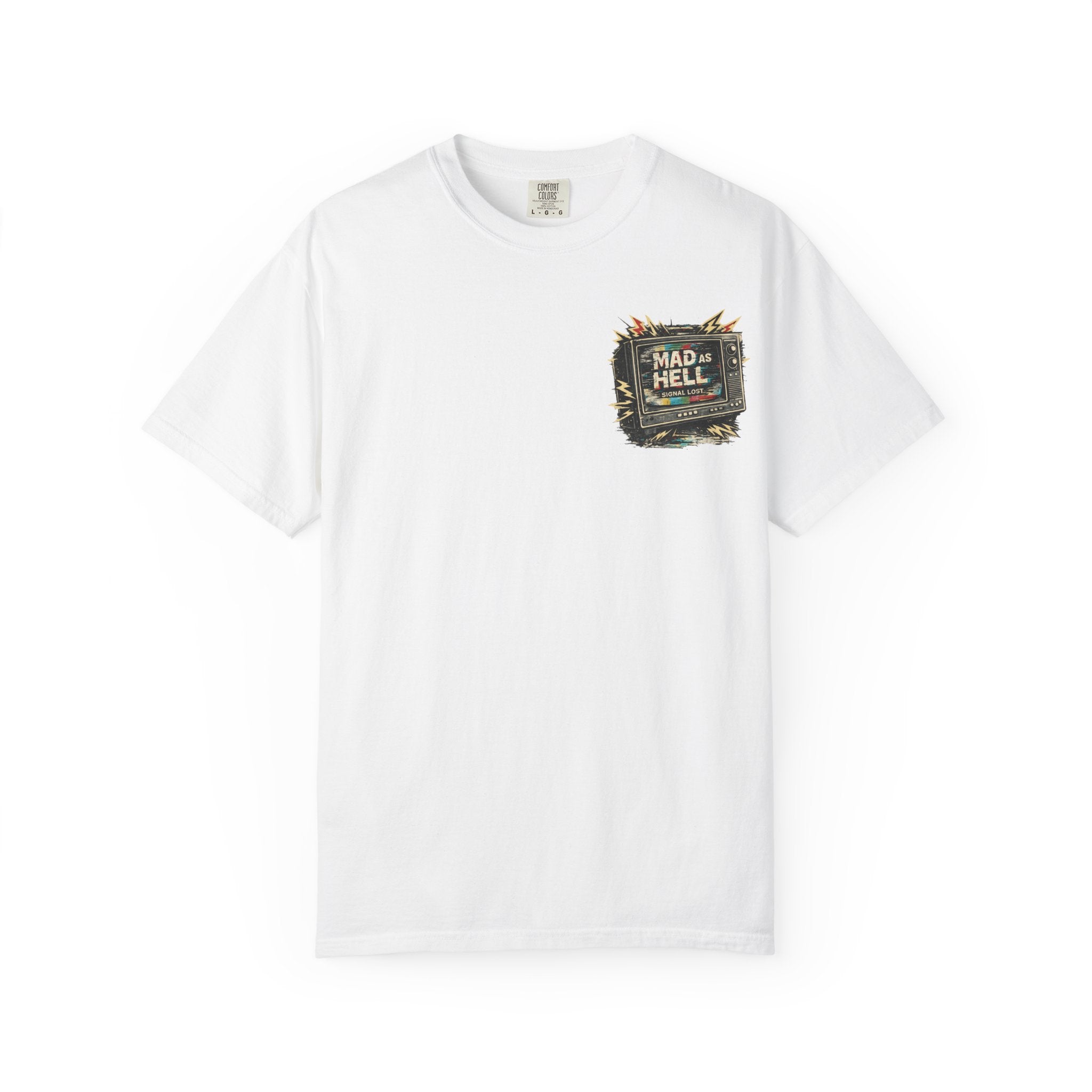 T-Shirt — "I'm As Mad As Hell" Retro TV Network Graphic Tee - Creations by Chris and Carlos