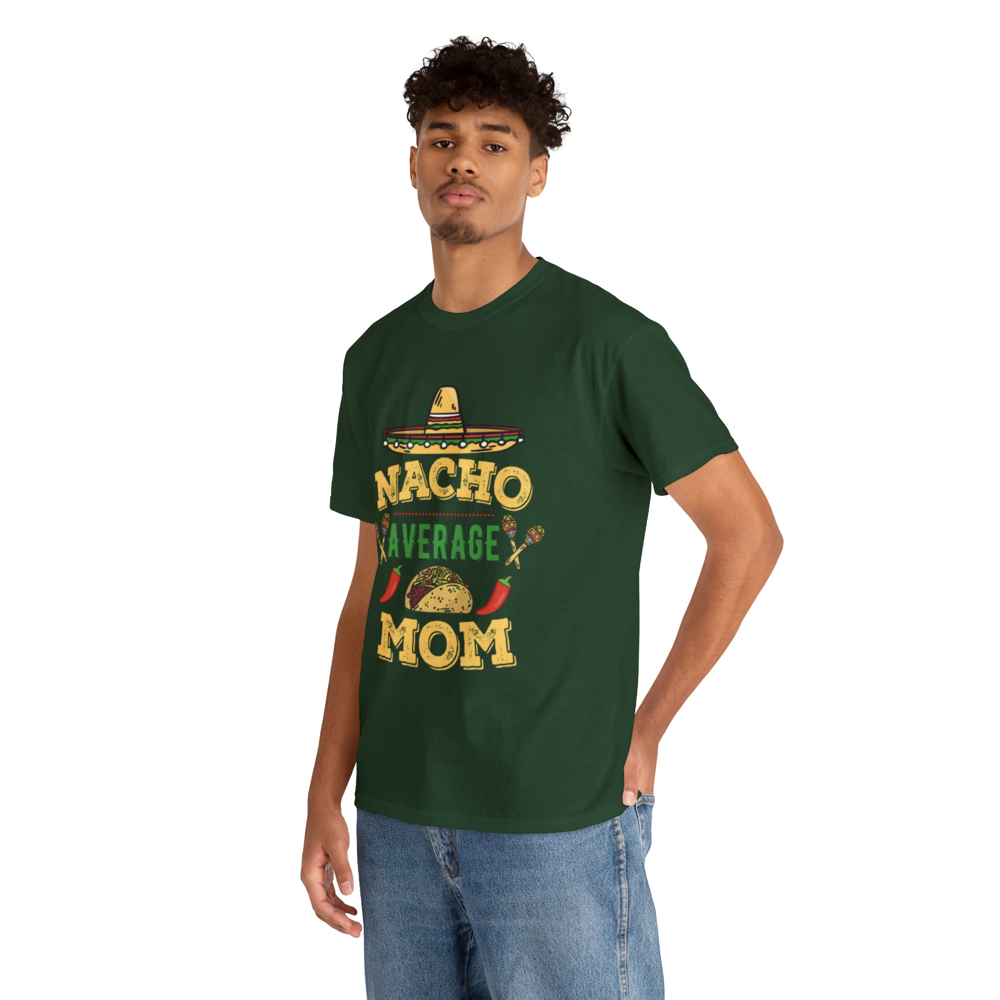 Nacho Average Mom- Unisex Heavy Cotton T-Shirt - Creations by Chris and Carlos