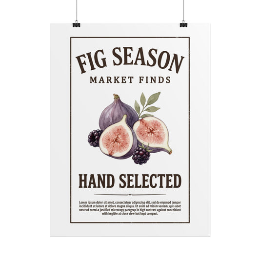 Fig Season Market Finds Poster — Hand Selected Botanical Wall Art - Creations by Chris and Carlos