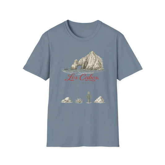 Los Cabos Mountain Illustration T‑Shirt — Retro Mexican Travel Tee - Creations by Chris and Carlos