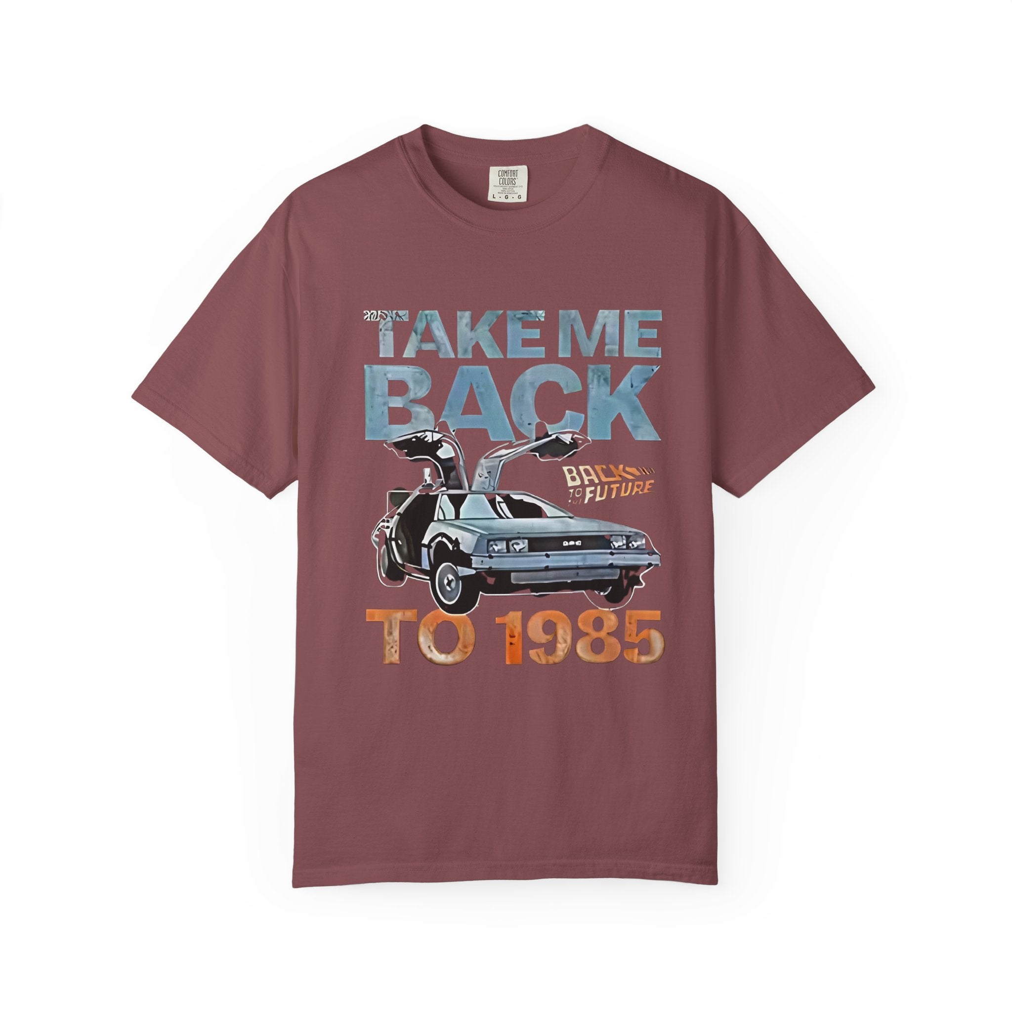 Retro 'Take Me Back to 1985' T-Shirt — Vintage DeLorean Back to the Future Tee - Creations by Chris and Carlos