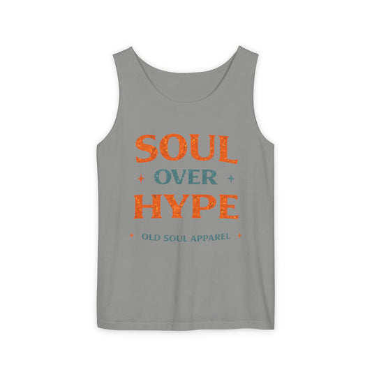 Soul Over Hype Tank Top — Vintage-Inspired "Soul Over Hype" Graphic Tank - Creations by Chris and Carlos