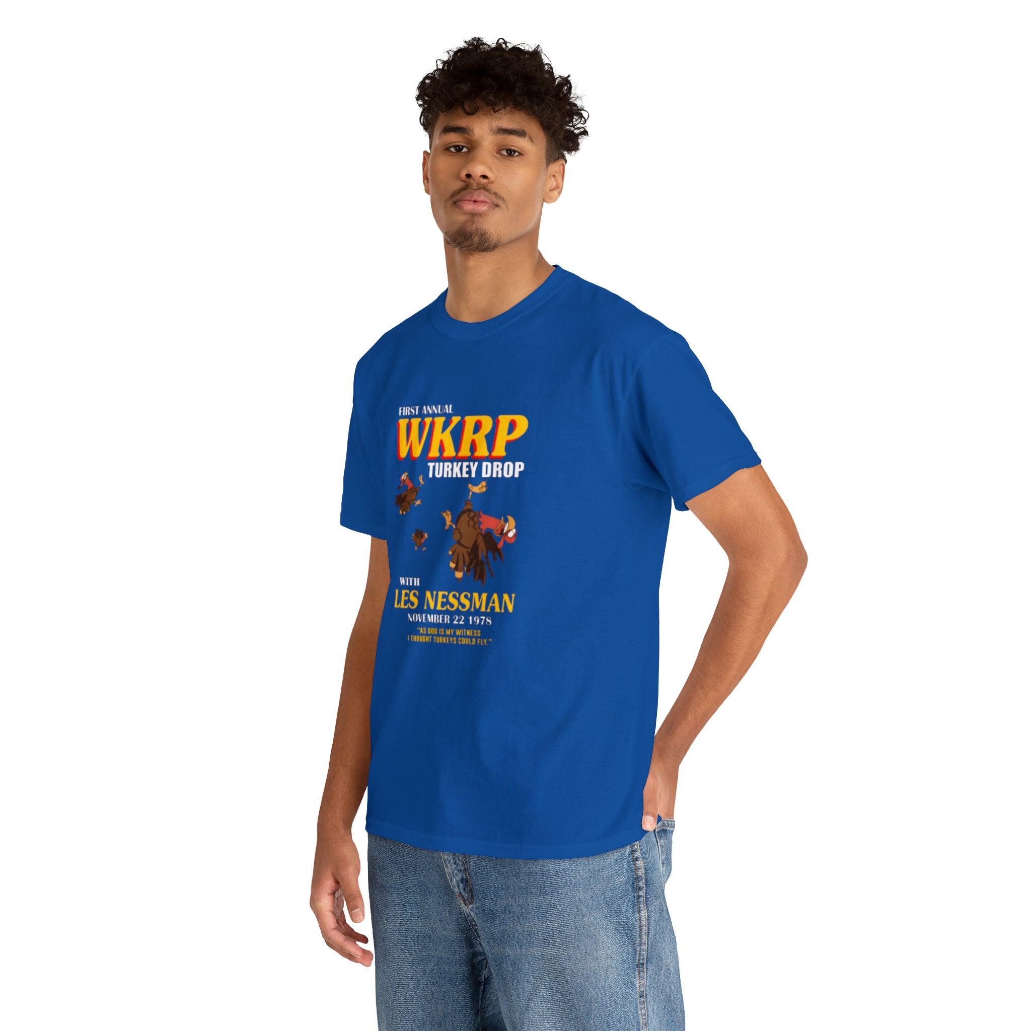 WKRP 70's TV Show- Unisex Heavy Cotton T-Shirt - Creations by Chris and Carlos
