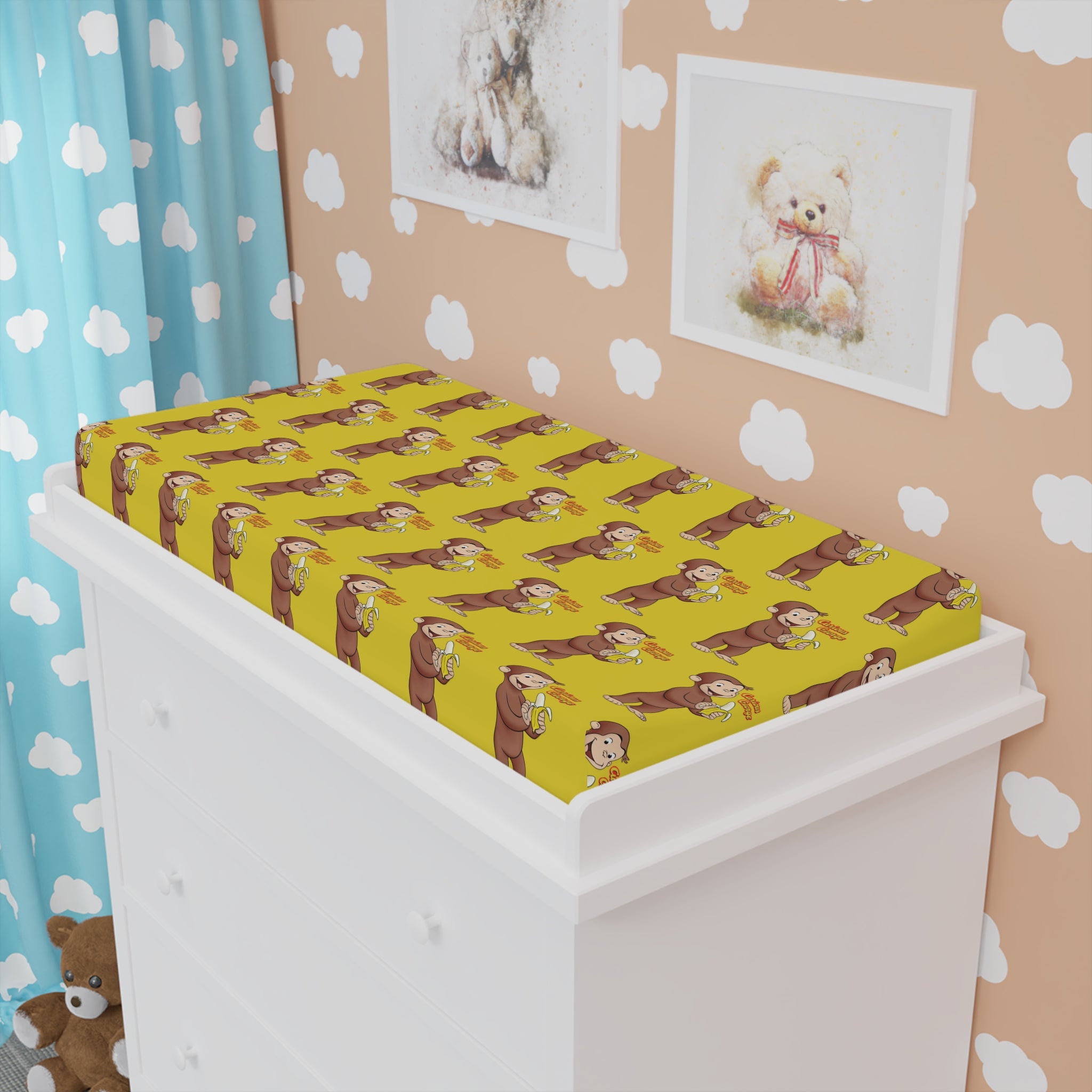 Baby Changing Pad Curious George Cover — Cute Baby Sloth Pattern - Creations by Chris and Carlos
