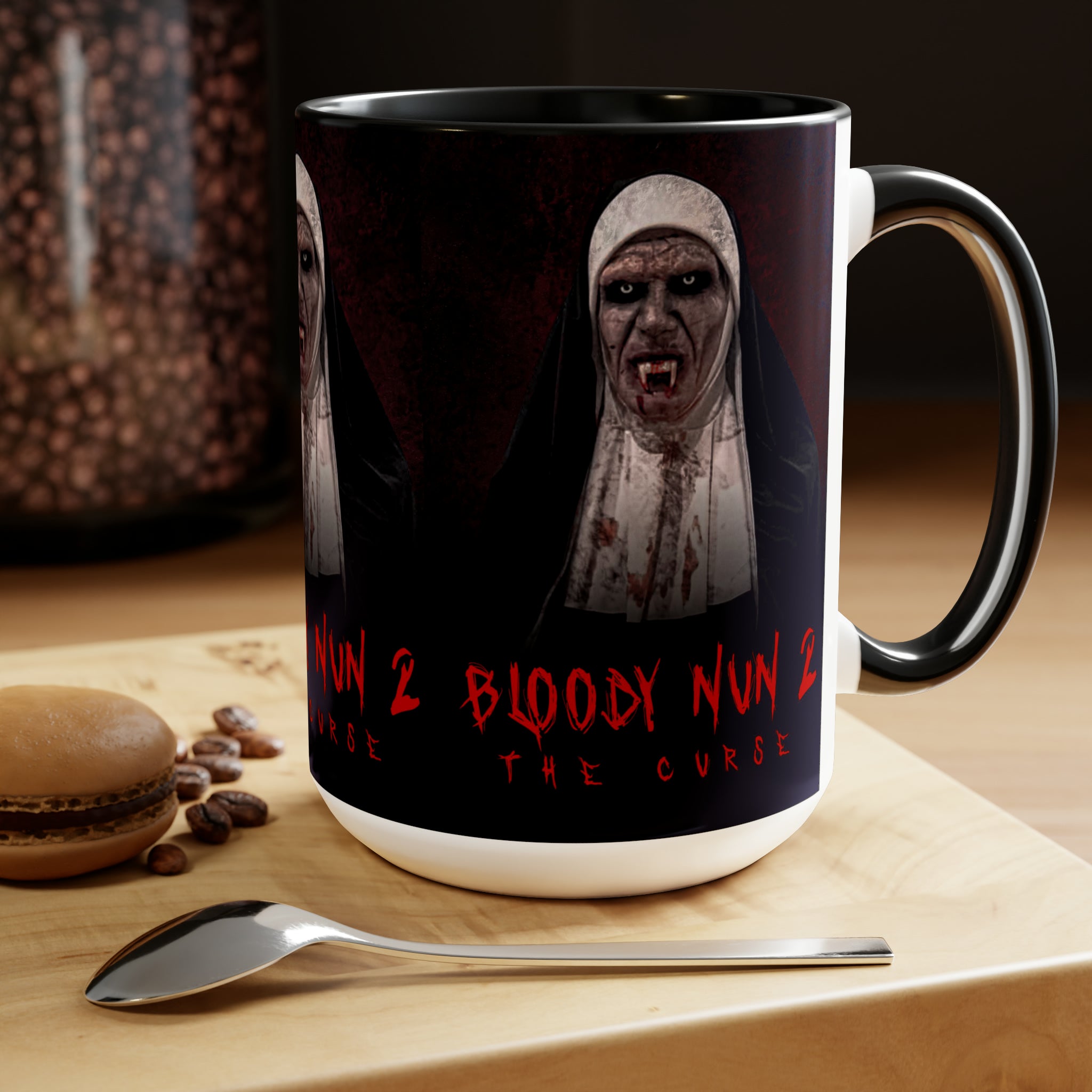 The Nun 2- Two-Tone Coffee Mugs, 15oz - Creations by Chris and Carlos