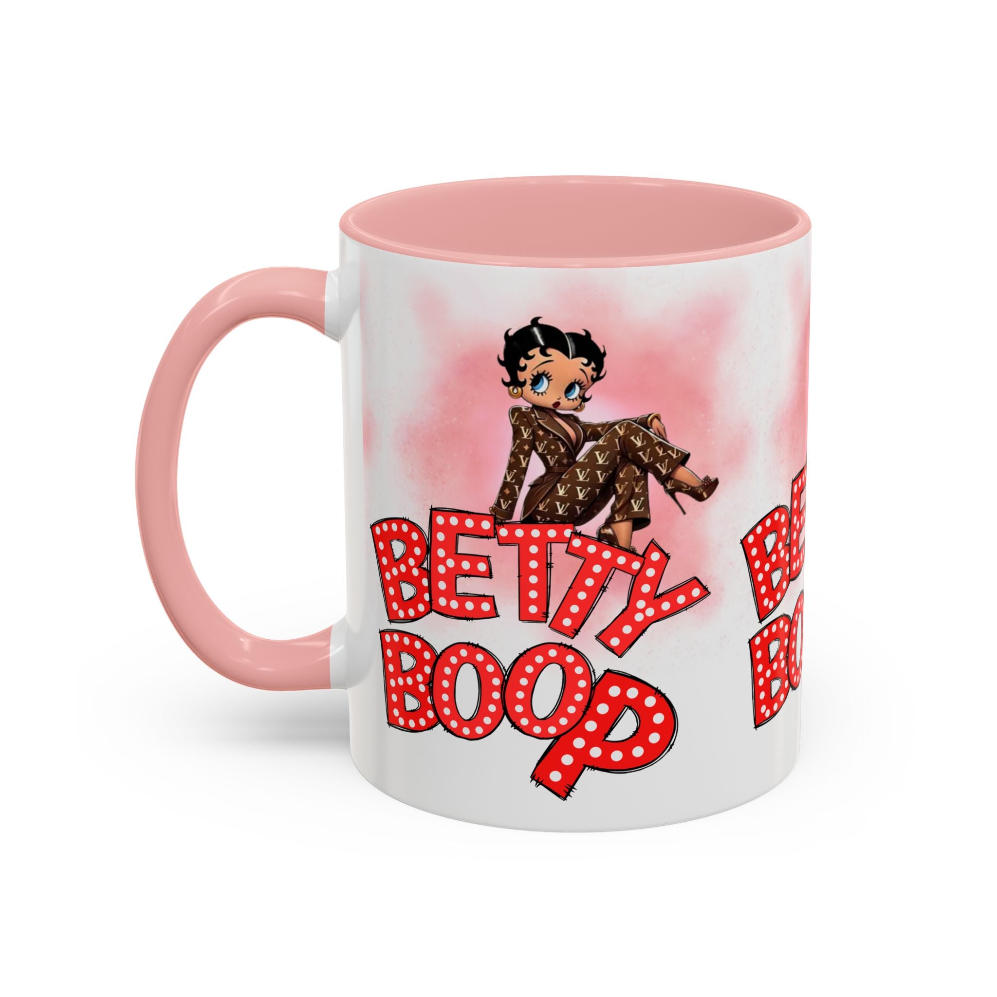 Betty Boop Pink Accent Coffee Mug — Retro Vintage Cartoon Tea Cup (11/15 oz) - Creations by Chris and Carlos