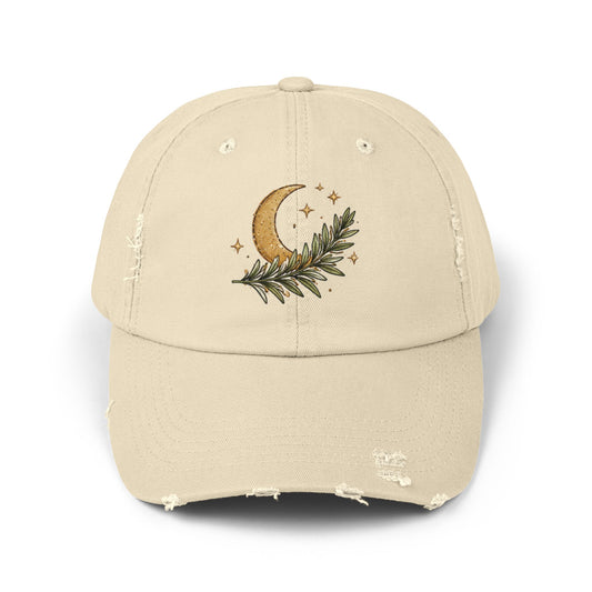 Old Soul Apothecary Distressed Moon & Laurel Baseball Cap - Creations by Chris and Carlos