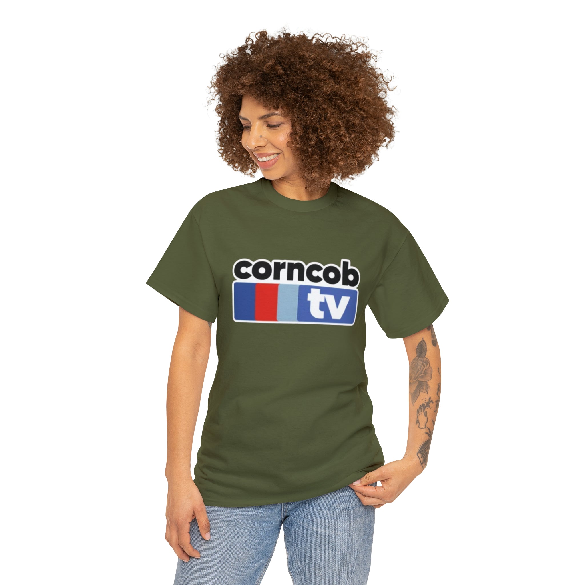 Corncob Tv- Unisex Heavy Cotton T-Shirt - Creations by Chris and Carlos
