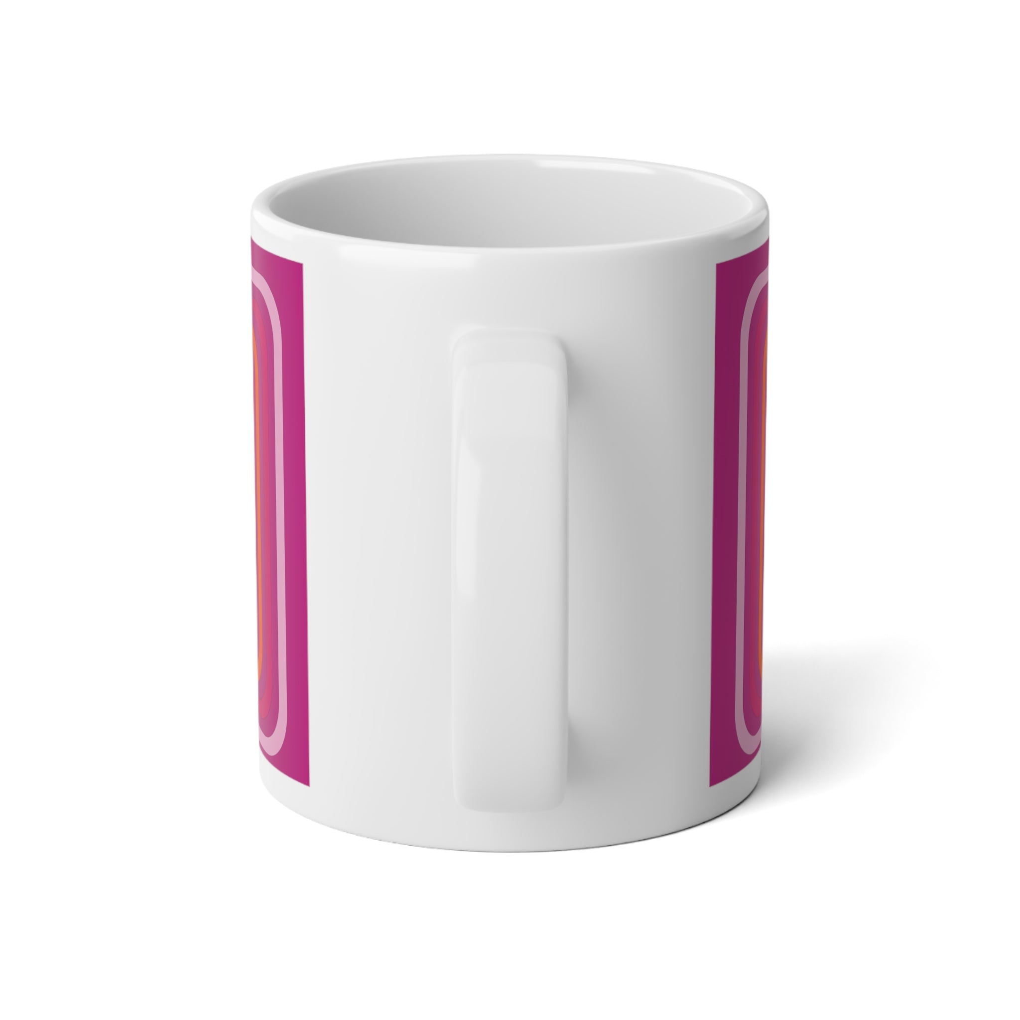Dunkin-Inspired Retro Logo 20oz Jumbo Mug — Pink Vintage Coffee Cup - Creations by Chris and Carlos