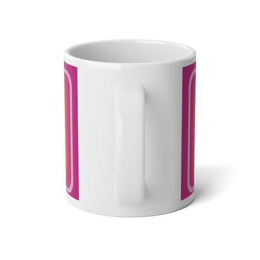 Dunkin-Inspired Retro Logo 20oz Jumbo Mug — Pink Vintage Coffee Cup - Creations by Chris and Carlos