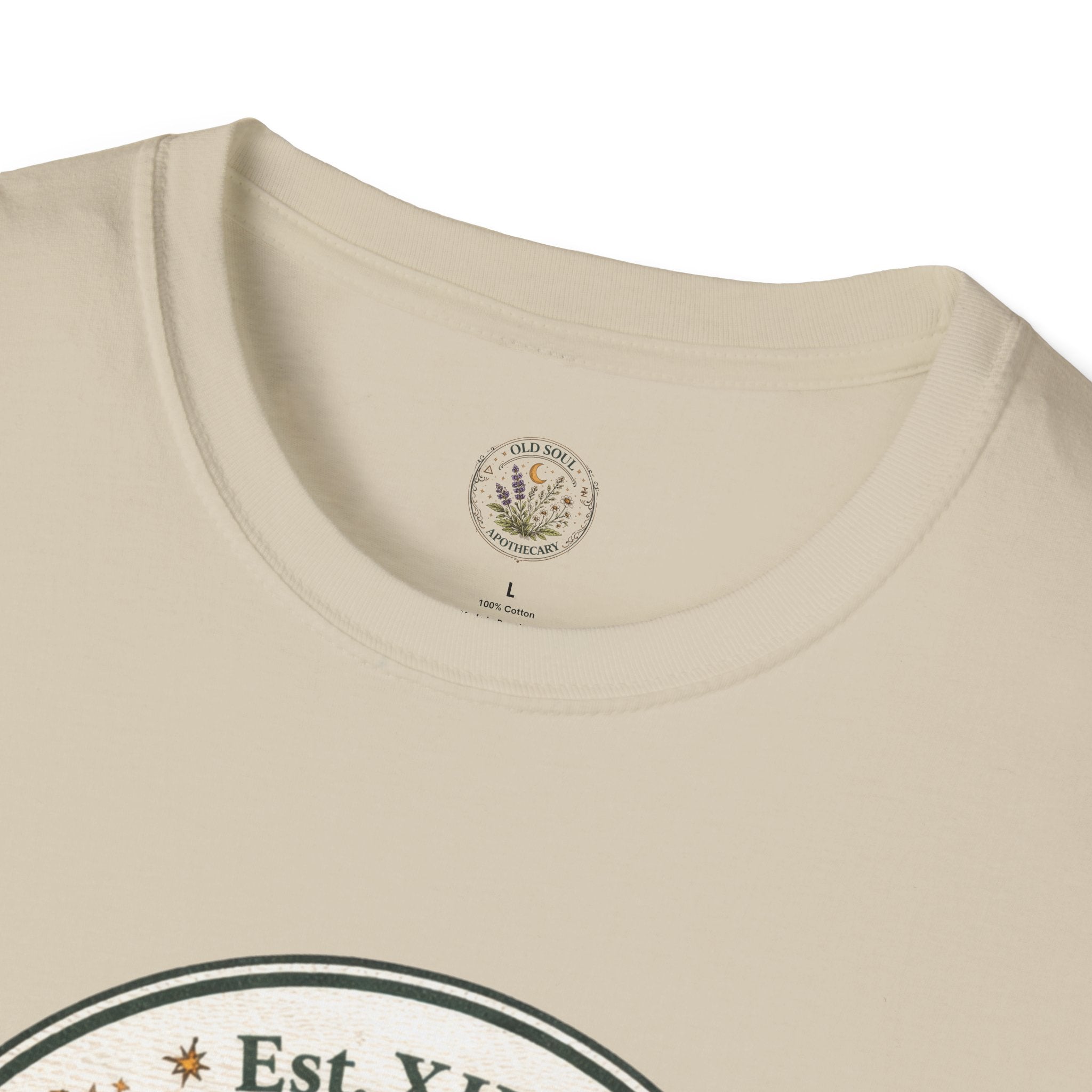 Old Soul Apothecary T-Shirt – Vintage Herbal Moon Graphic Tee - Creations by Chris and Carlos