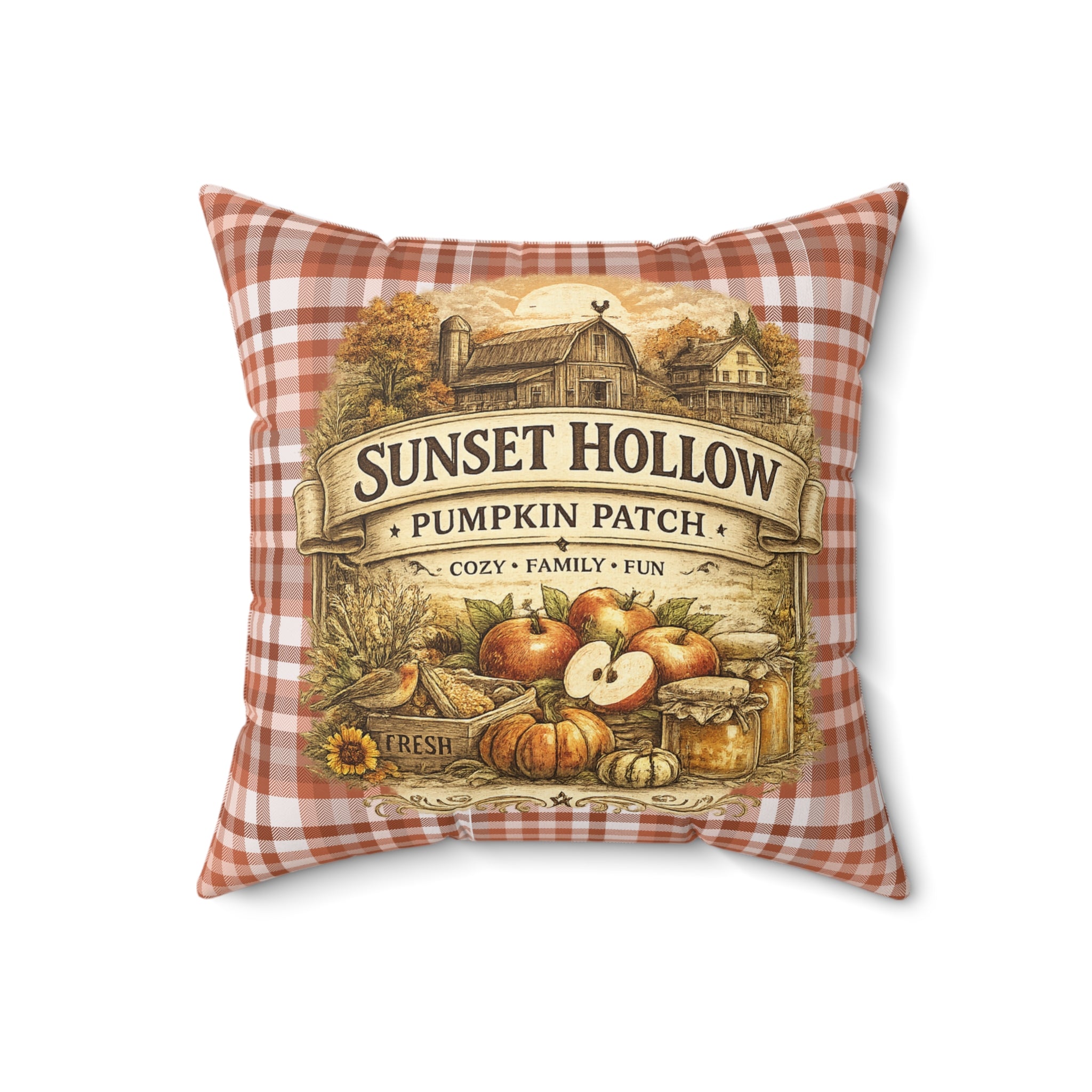 Old Soul Harvest™ Pumpkin Patch Throw Pillow - Throw Pillow from Old Soul Harvest Campfire Circle