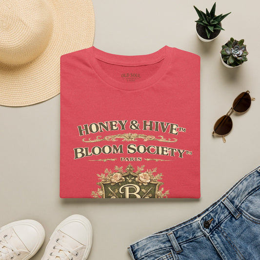 Bloom Society T‑Shirt — Honey & Hive Floral Vintage Graphic Tee - Creations by Chris and Carlos