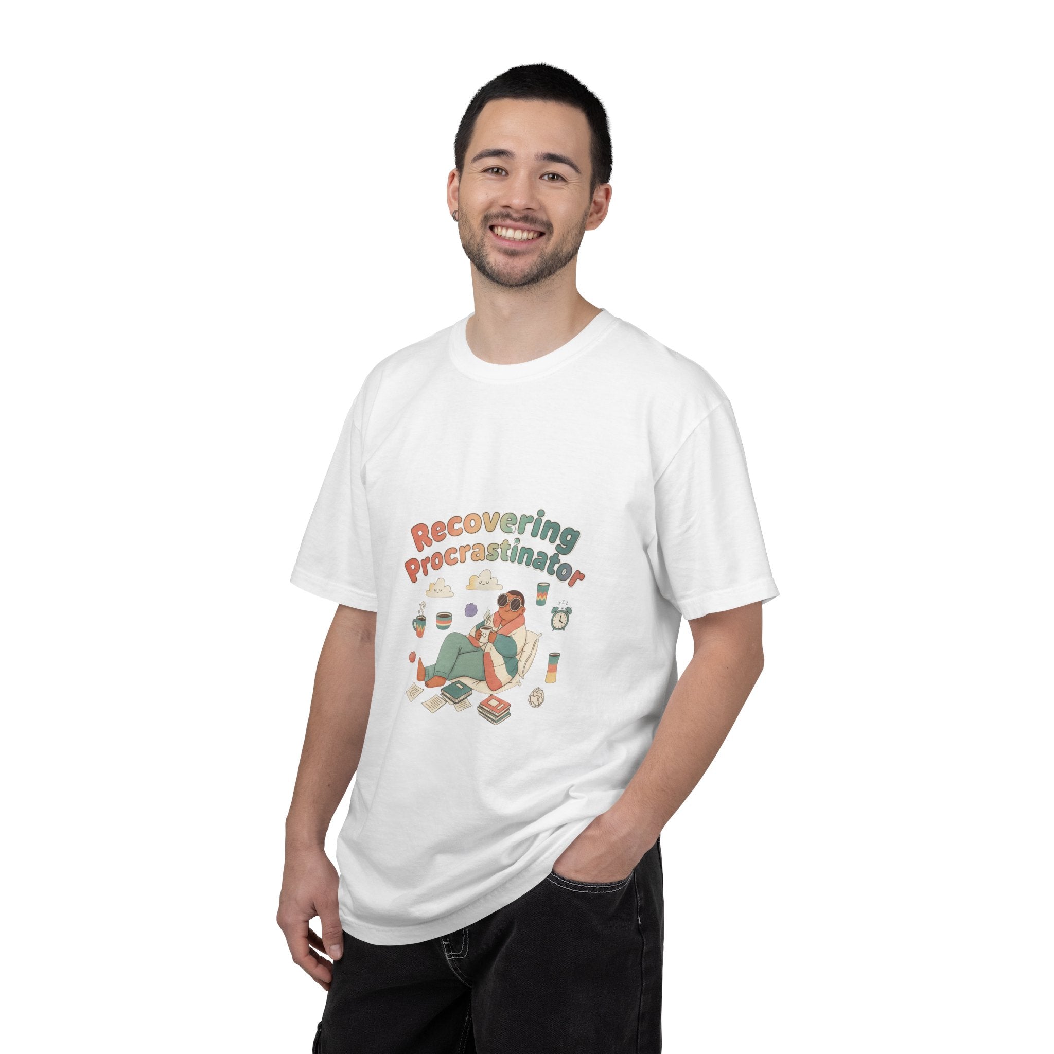 T-Shirt — "Recovering Procrastinator" Funny Retro Graphic Tee - Creations by Chris and Carlos