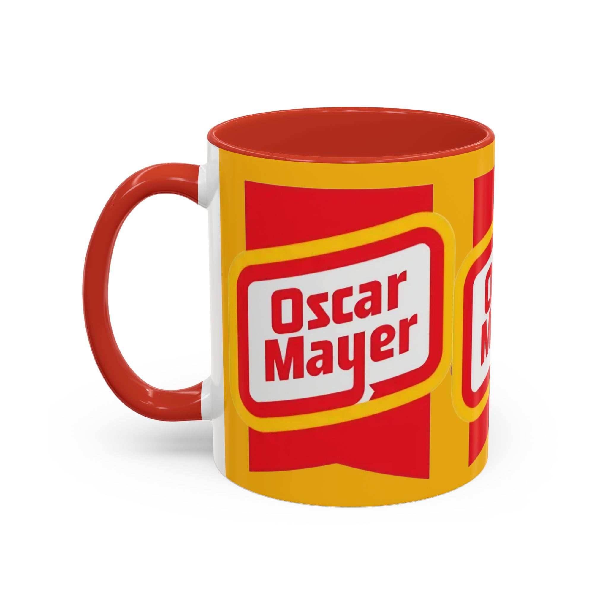 Accent Mug — Retro Oscar Mayer Logo Coffee Cup (11/15 oz) - Creations by Chris and Carlos