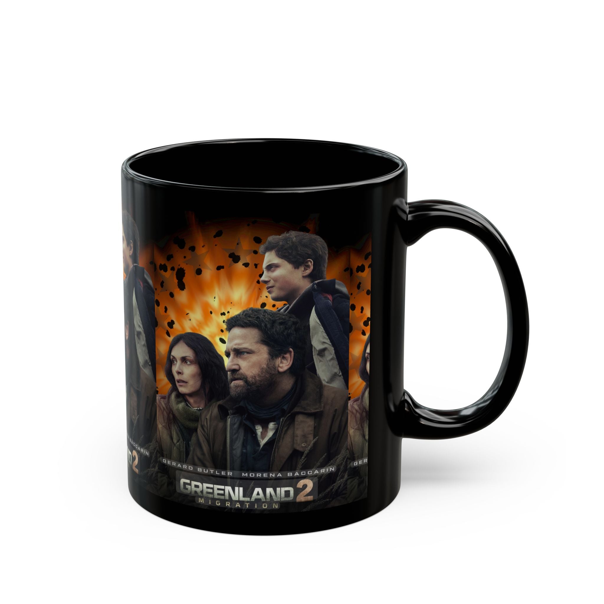 Greenland 2 Movie Poster Black Mug – Action Thriller Ceramic Coffee Cup (11oz/15oz) - Creations by Chris and Carlos