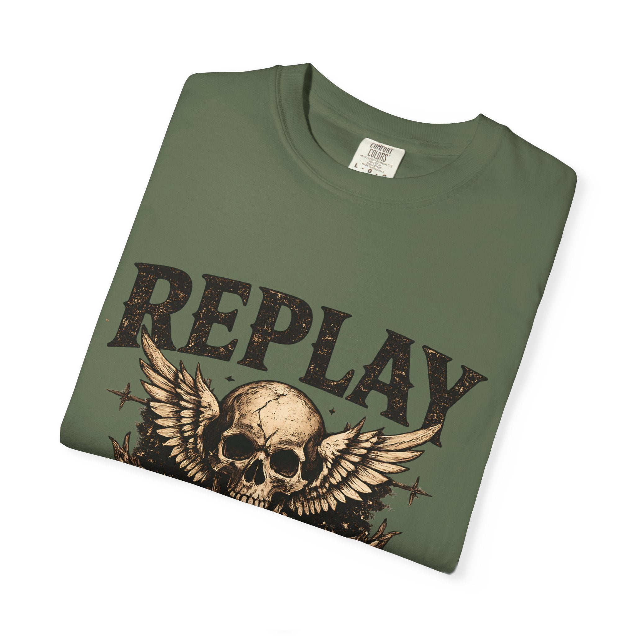 Replay Skull T-Shirt — Vintage Rock Graphic Tee - Creations by Chris and Carlos