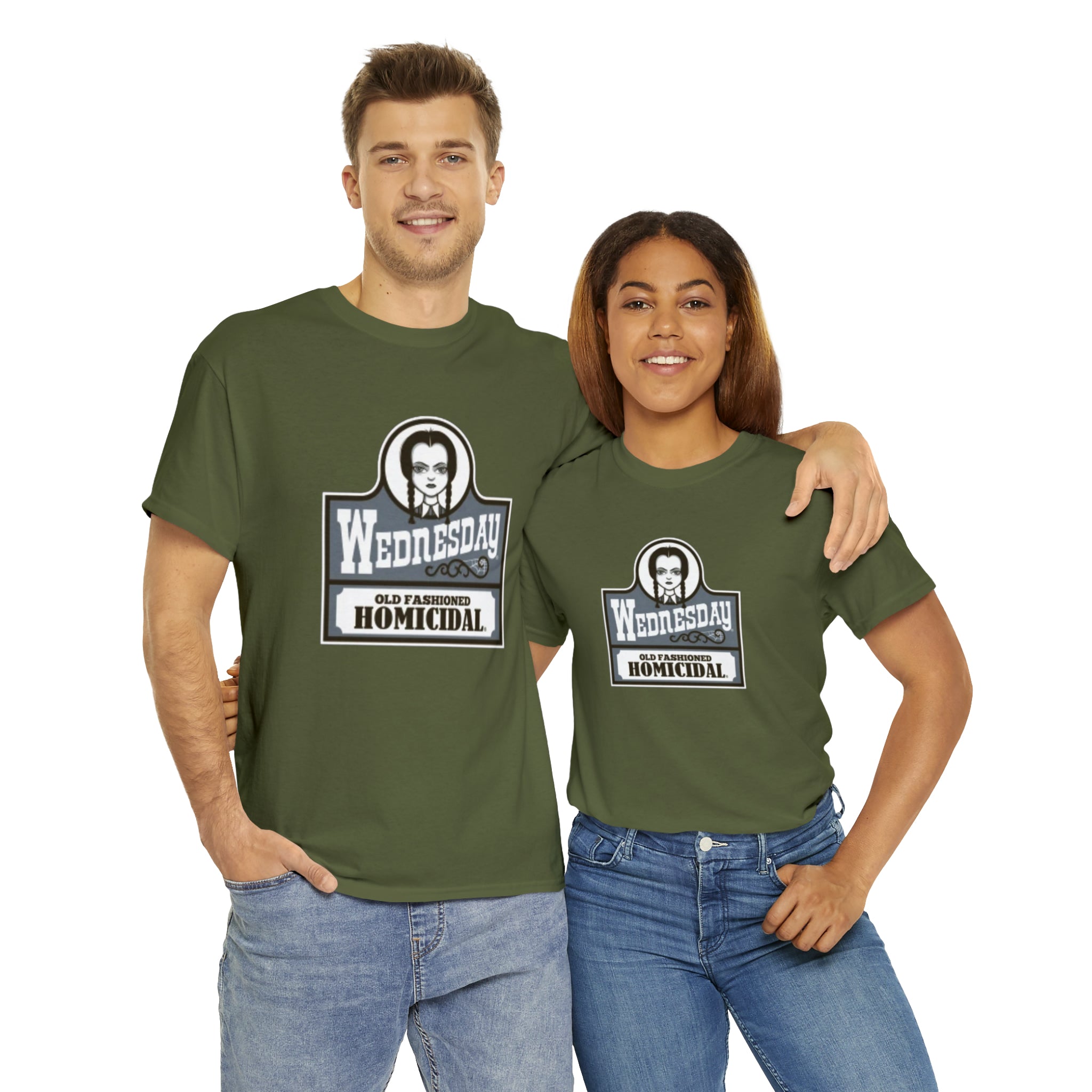 Wednesday- Wendys Unisex Heavy Cotton T-Shirt - Creations by Chris and Carlos