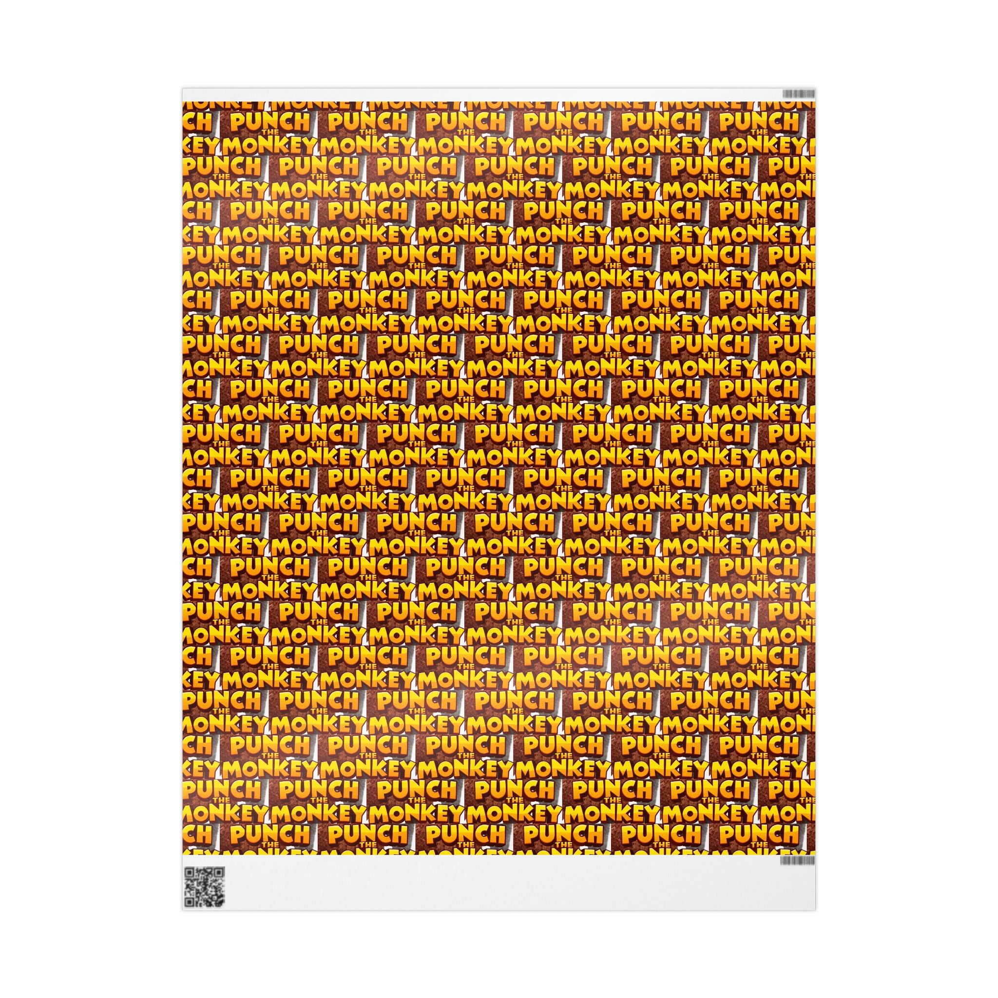 Wrapping Paper — Bold Comic “Punch the Monkey” Retro Pop Art Gift Wrap - Creations by Chris and Carlos