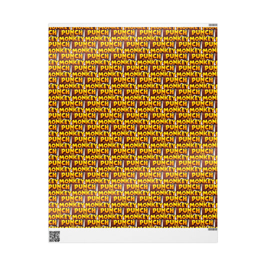 Wrapping Paper — Bold Comic “Punch the Monkey” Retro Pop Art Gift Wrap - Creations by Chris and Carlos