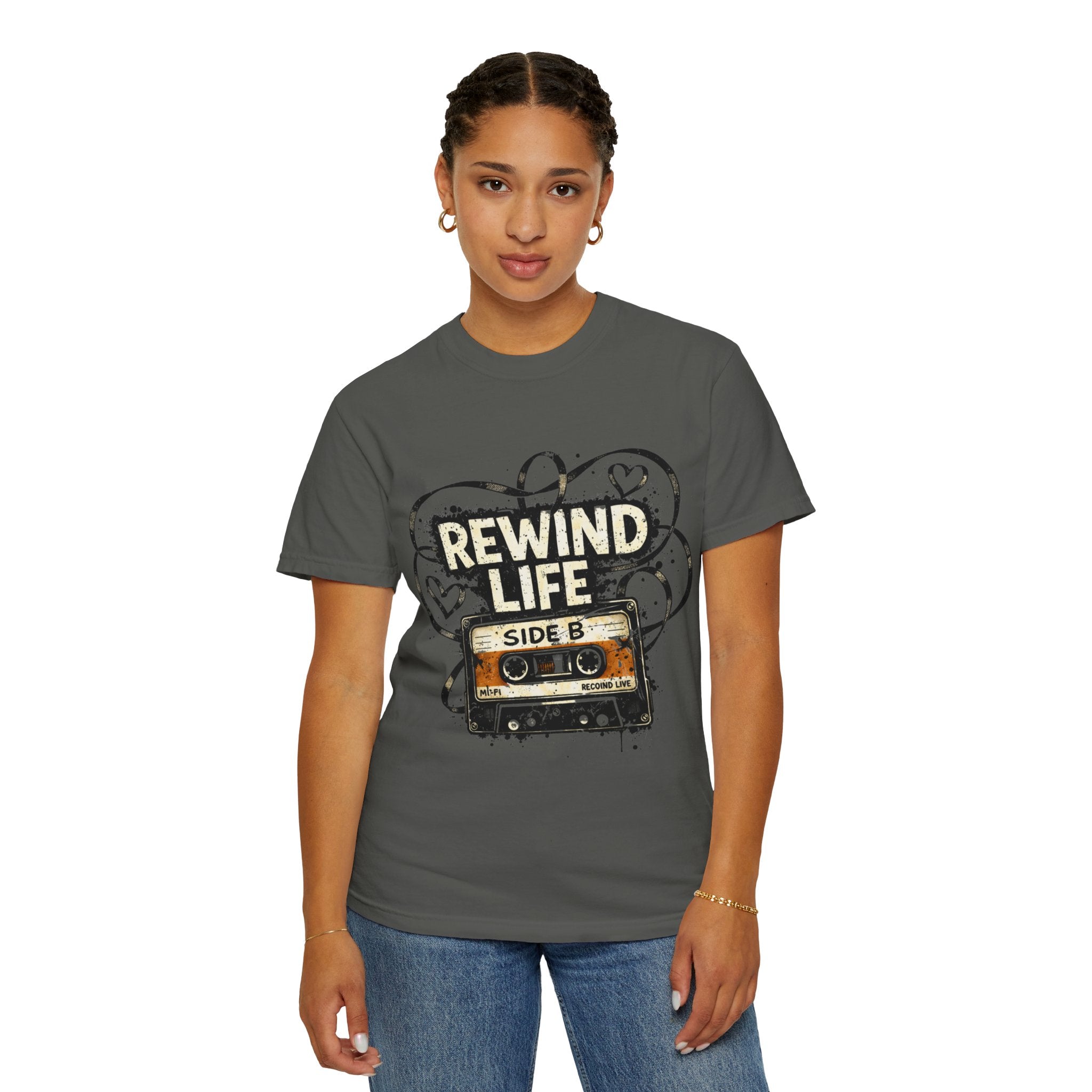 Rewind Life Cassette T-Shirt - Creations by Chris and Carlos