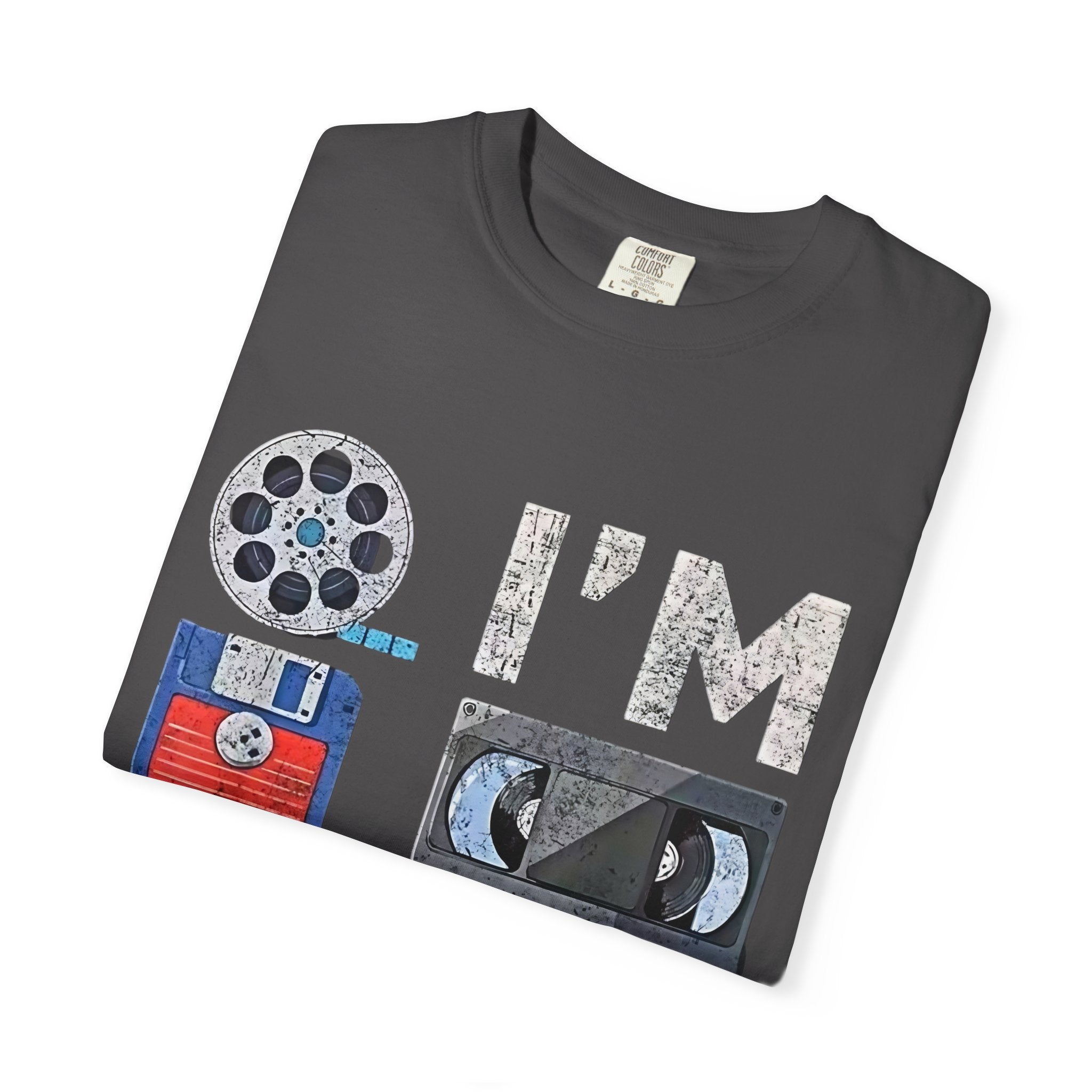 Vintage Media "I'M THIS OLD" T-Shirt — Retro Cassette & VHS Nostalgia Tee - Creations by Chris and Carlos