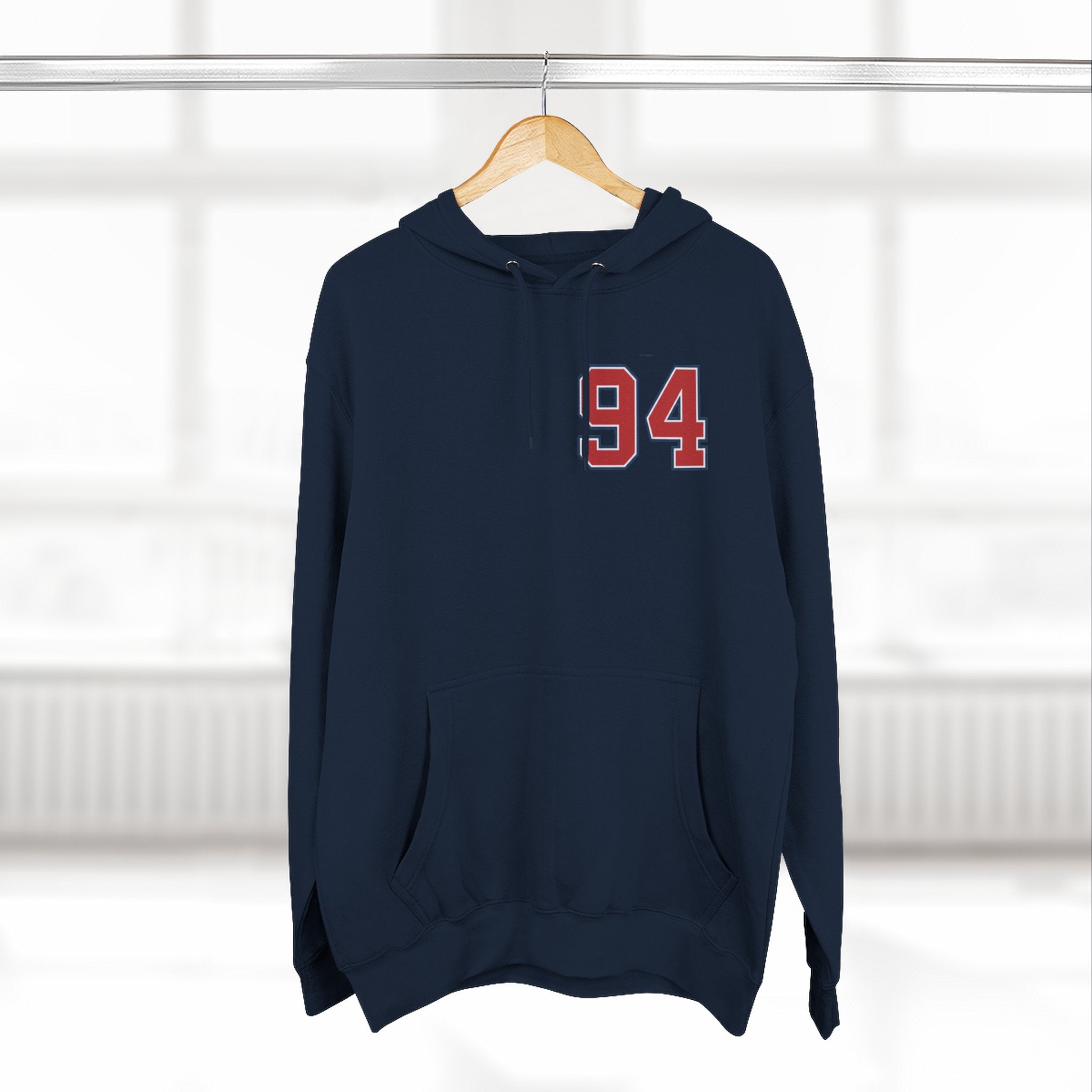 94 BNY Bunny Football Hoodie — Funny Easter Sports Pullover - Creations by Chris and Carlos