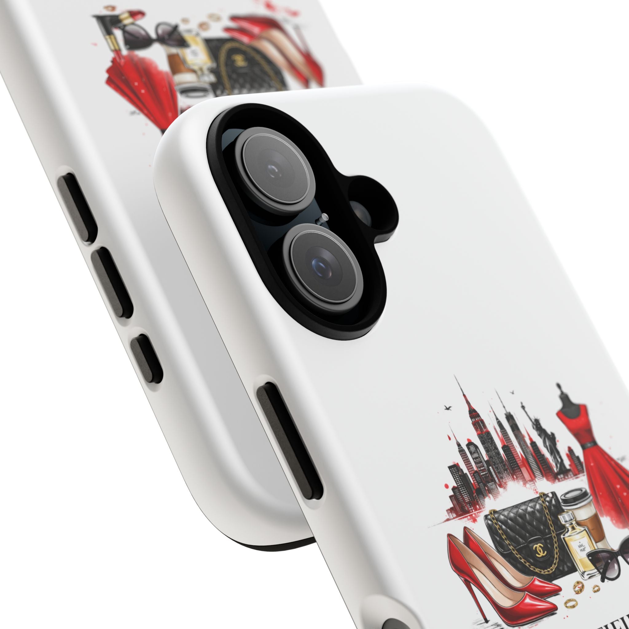Certified High Fashion Phone Case — Chic Red Dress & Accessories Design - Creations by Chris and Carlos