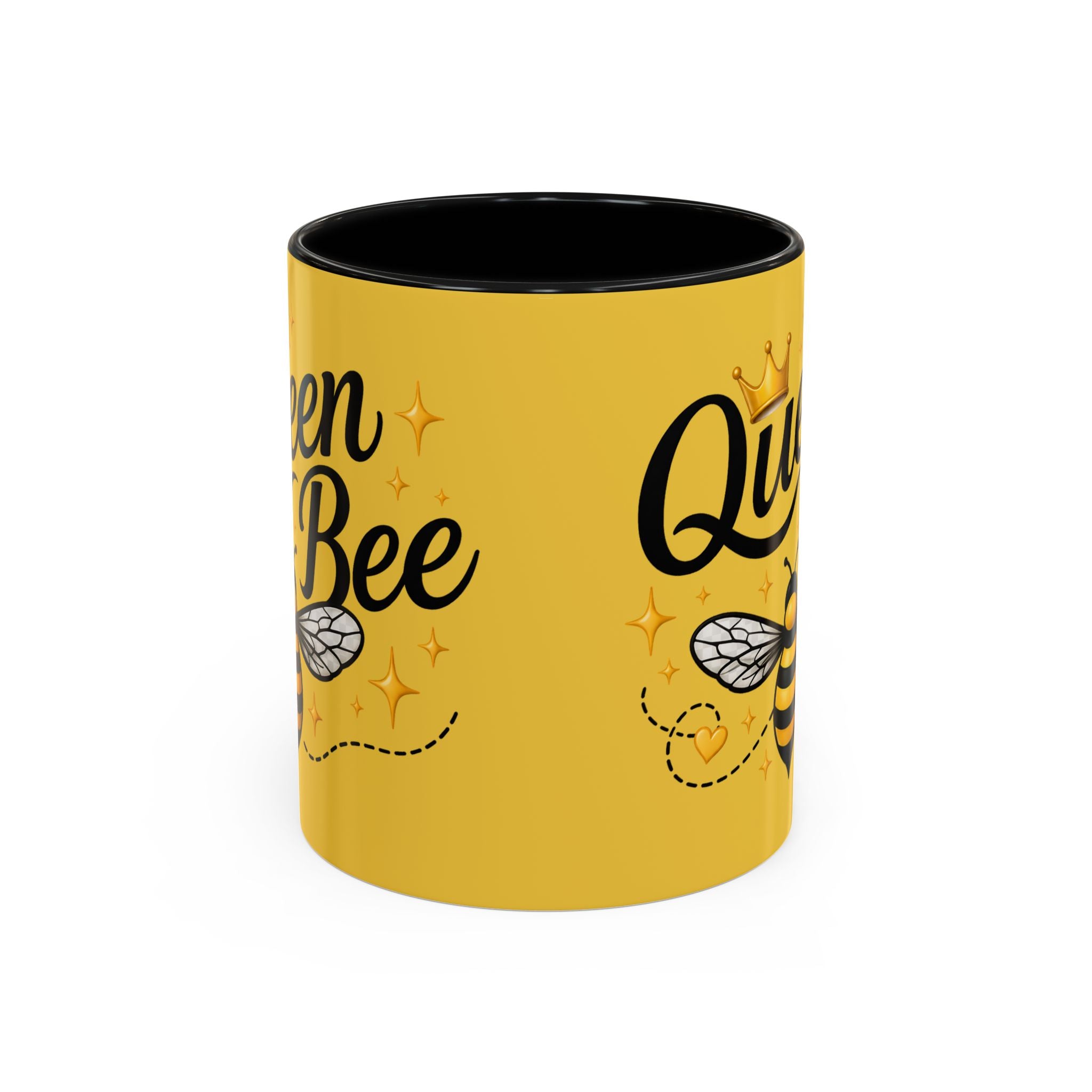 Queen Bee Coffee Mug — Floral Bee Accent Mug (11/15oz) - Creations by Chris and Carlos