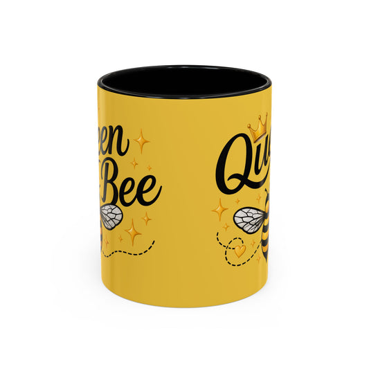 Queen Bee Coffee Mug — Floral Bee Accent Mug (11/15oz) - Creations by Chris and Carlos