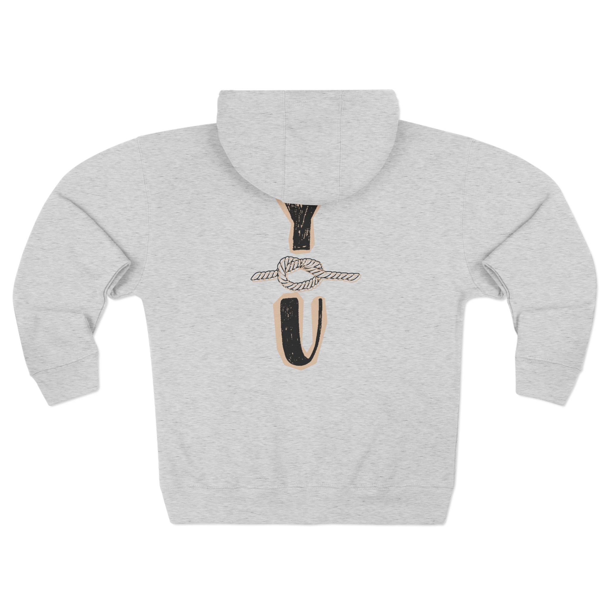 Y KNOT U Rope Knot Anchor Zip Hoodie — Nautical Graphic Unisex Zip-Up - Creations by Chris and Carlos