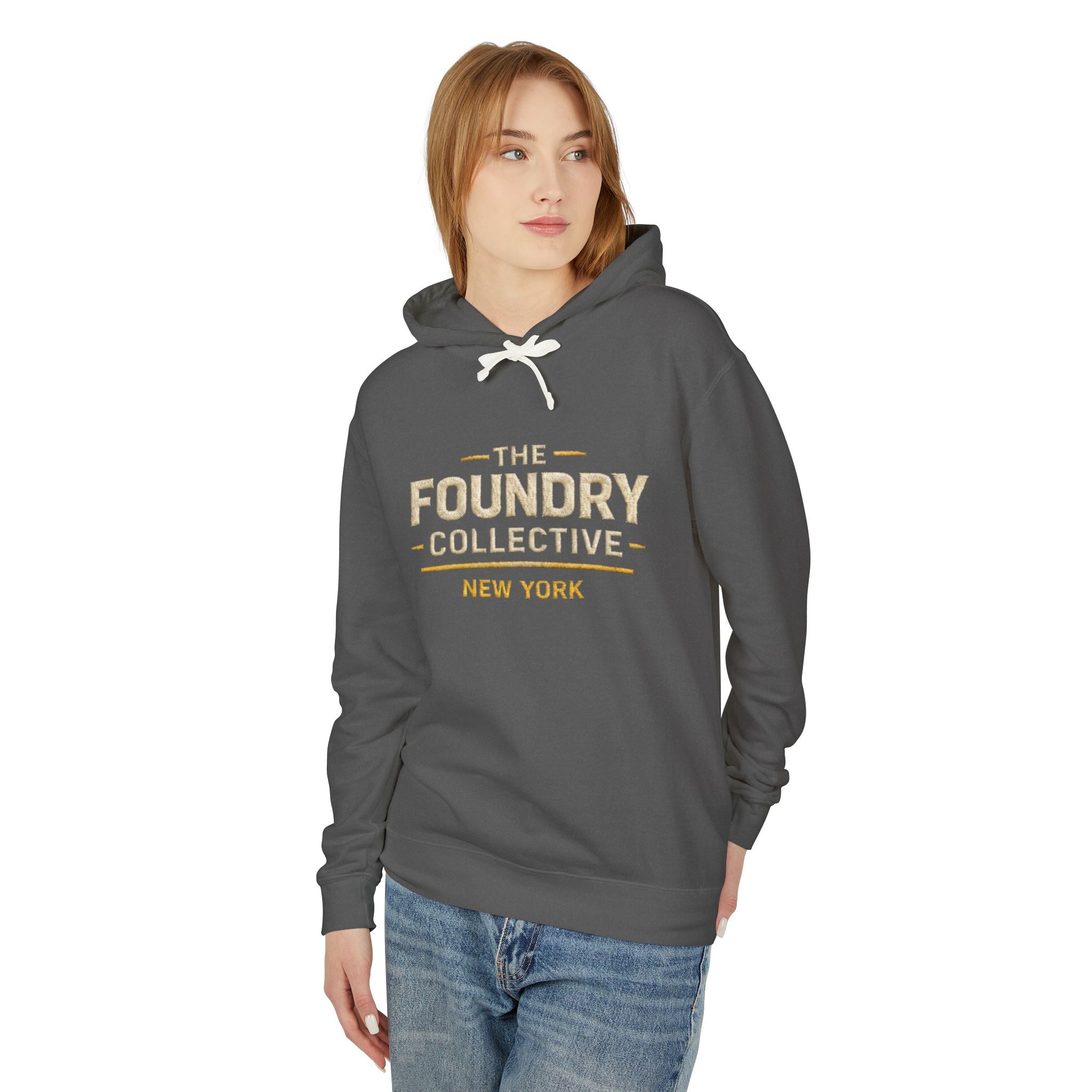 The Foundry Collective New York Hoodie — Lightweight Vintage Logo Sweatshirt - Creations by Chris and Carlos