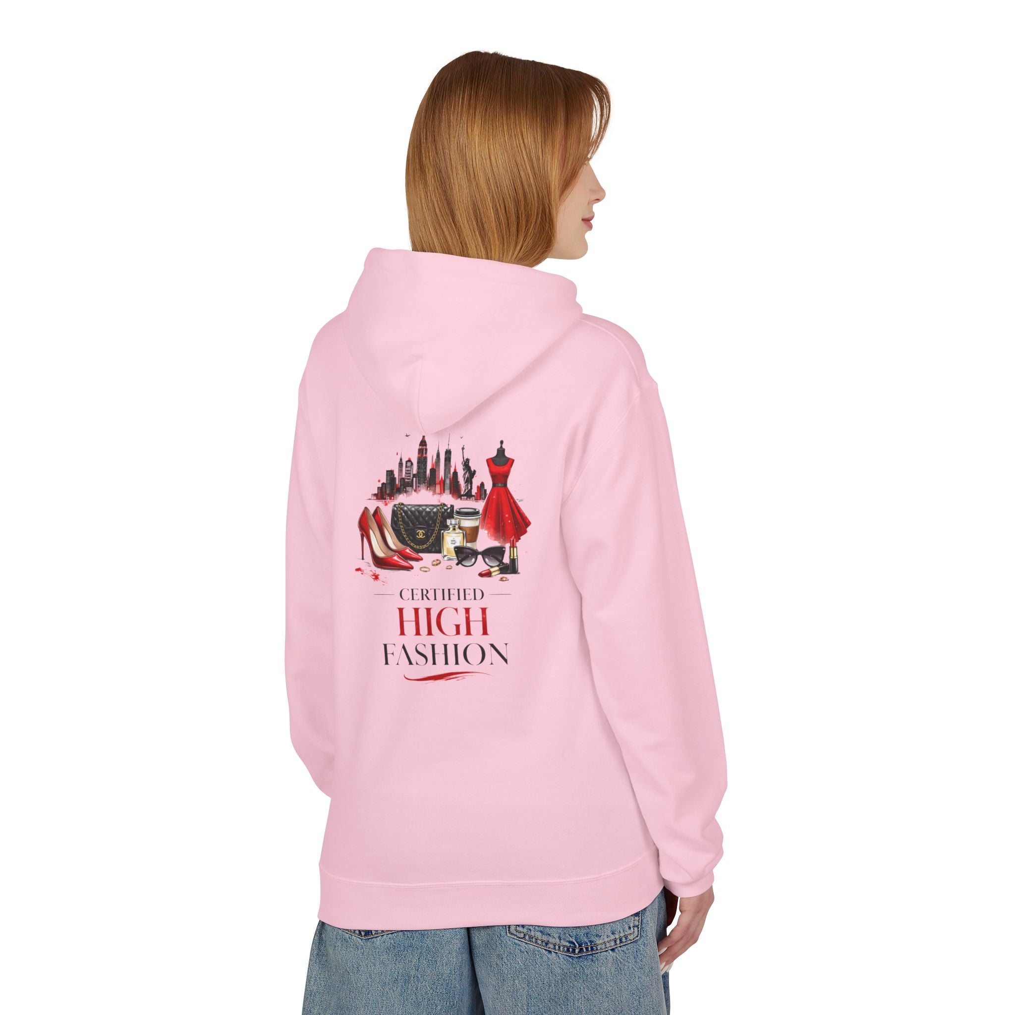 High Fashion Hoodie — "Certified High Fashion" Graphic Pullover - Creations by Chris and Carlos