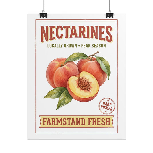 Nectarines Farmstand Fresh Poster - Creations by Chris and Carlos