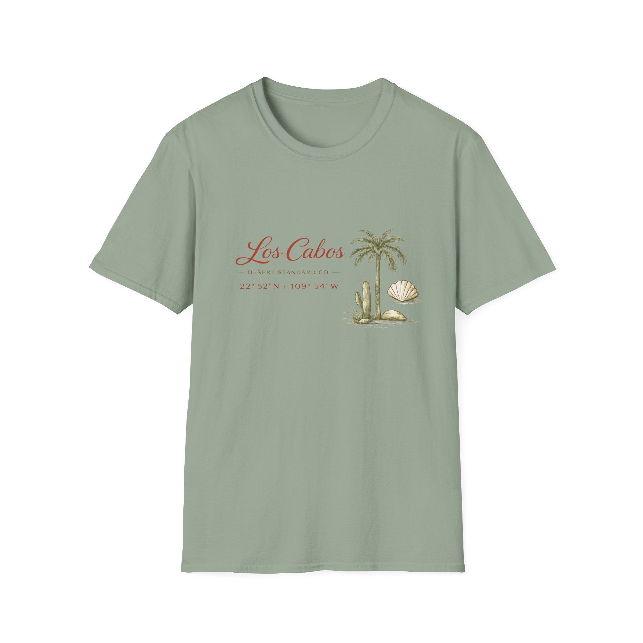 Los Cabos Palm Beach T-Shirt — Tropical Vacation Tee with Shell Graphic - Creations by Chris and Carlos