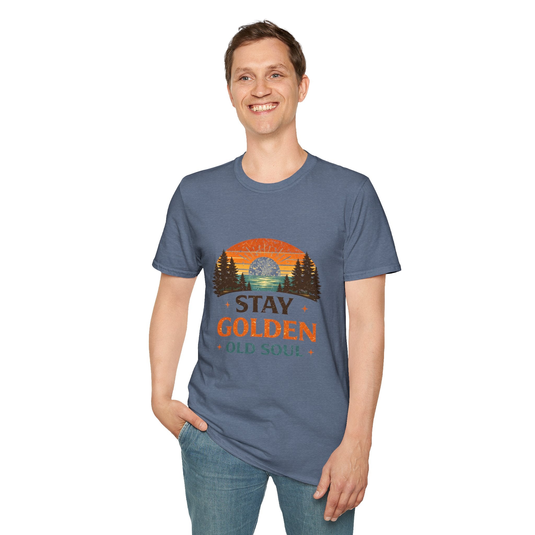 Stay Golden Old Soul T-Shirt — Vintage Sunset Nature Tee - Creations by Chris and Carlos