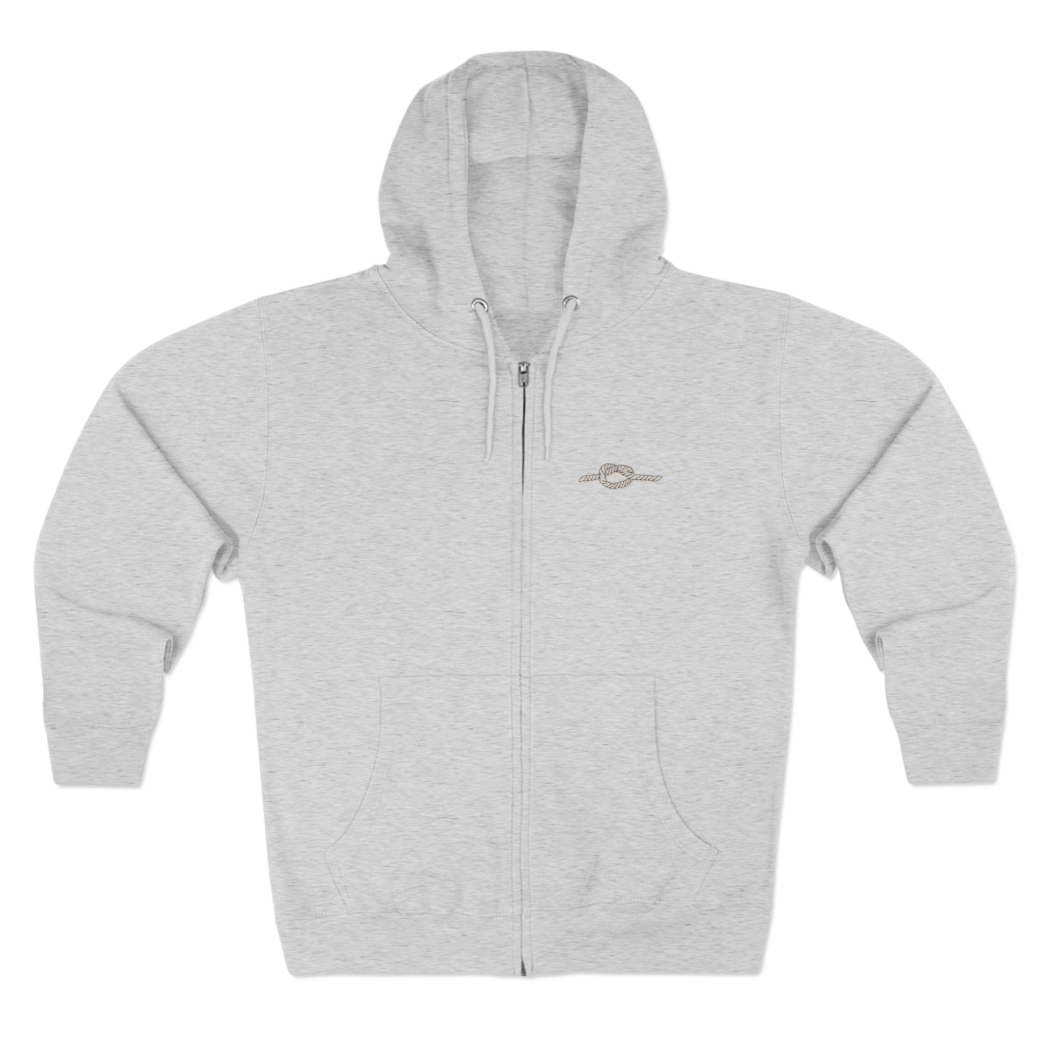 Y KNOT U Rope Knot Anchor Zip Hoodie — Nautical Graphic Unisex Zip-Up - Creations by Chris and Carlos