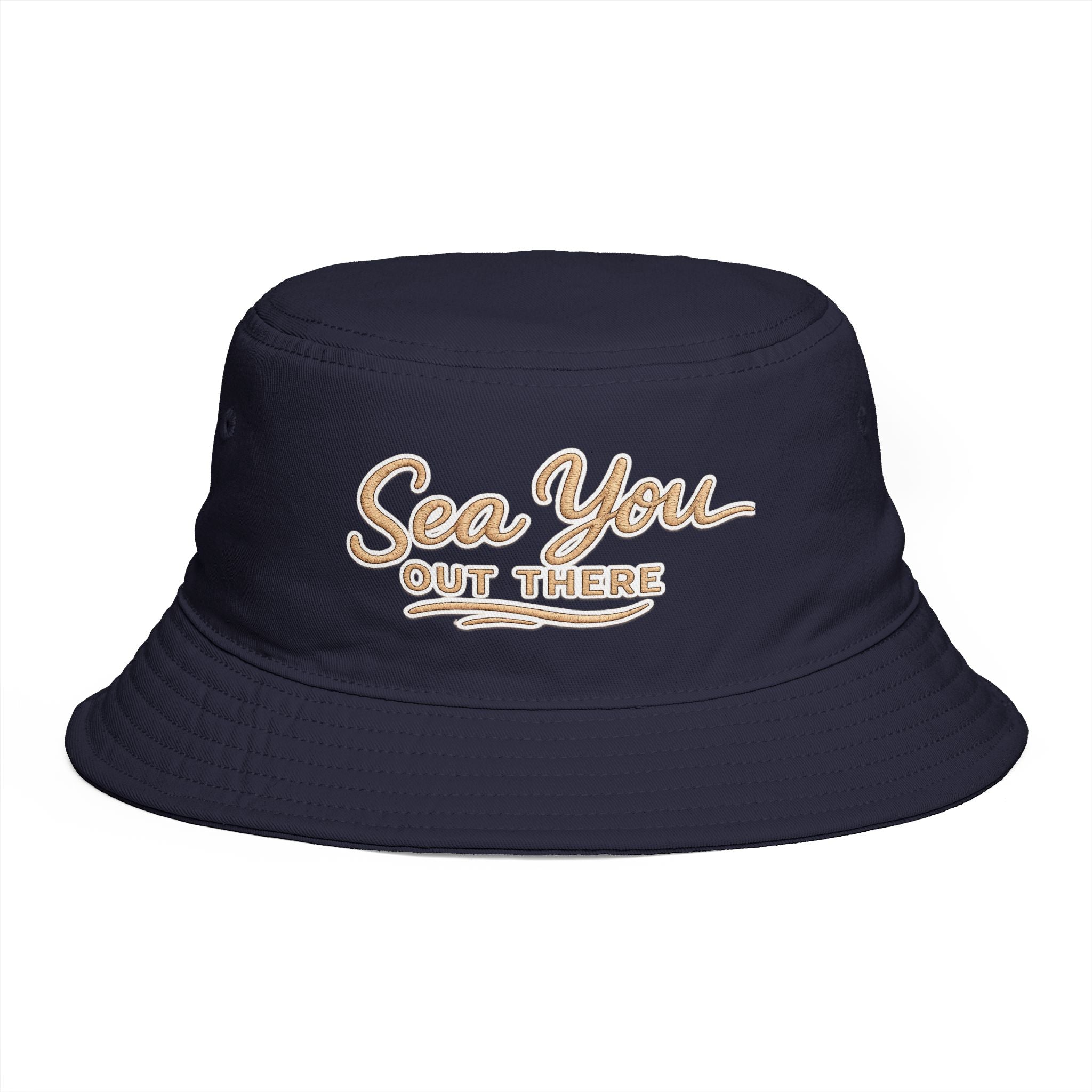 Sea You Out There Bucket Hat — Retro Coastal Embroidered Sun Hat - Creations by Chris and Carlos