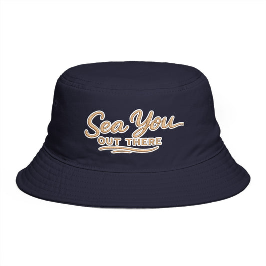 Sea You Out There Bucket Hat — Retro Coastal Embroidered Sun Hat - Creations by Chris and Carlos
