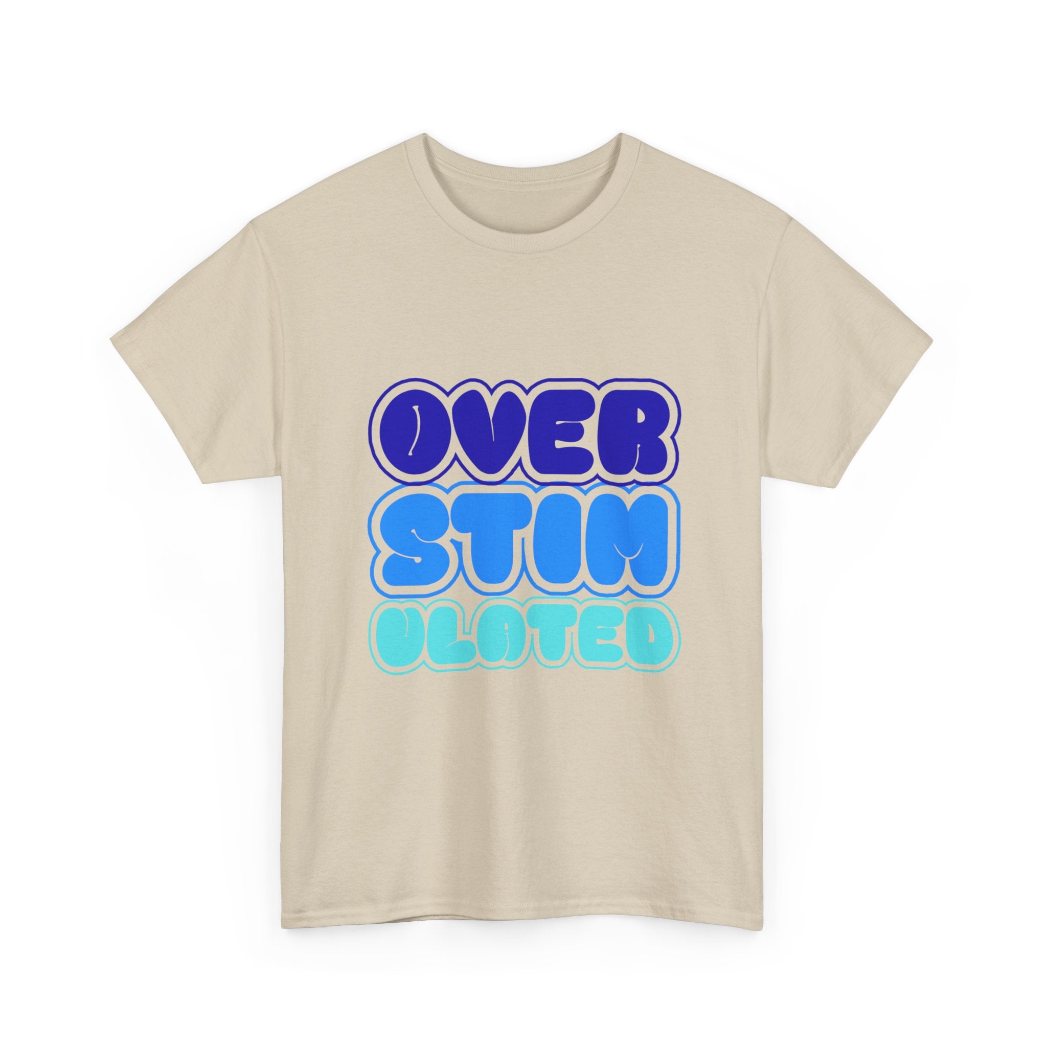 Overstimulated Tee — Playful Bubble Letter Autism Awareness T‑Shirt - Creations by Chris and Carlos