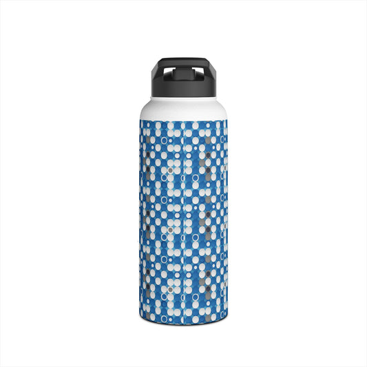 Prism Point Athletic Collection Navy Hexagon Woven Pattern Stainless Steel Water Bottle - Creations by Chris and Carlos
