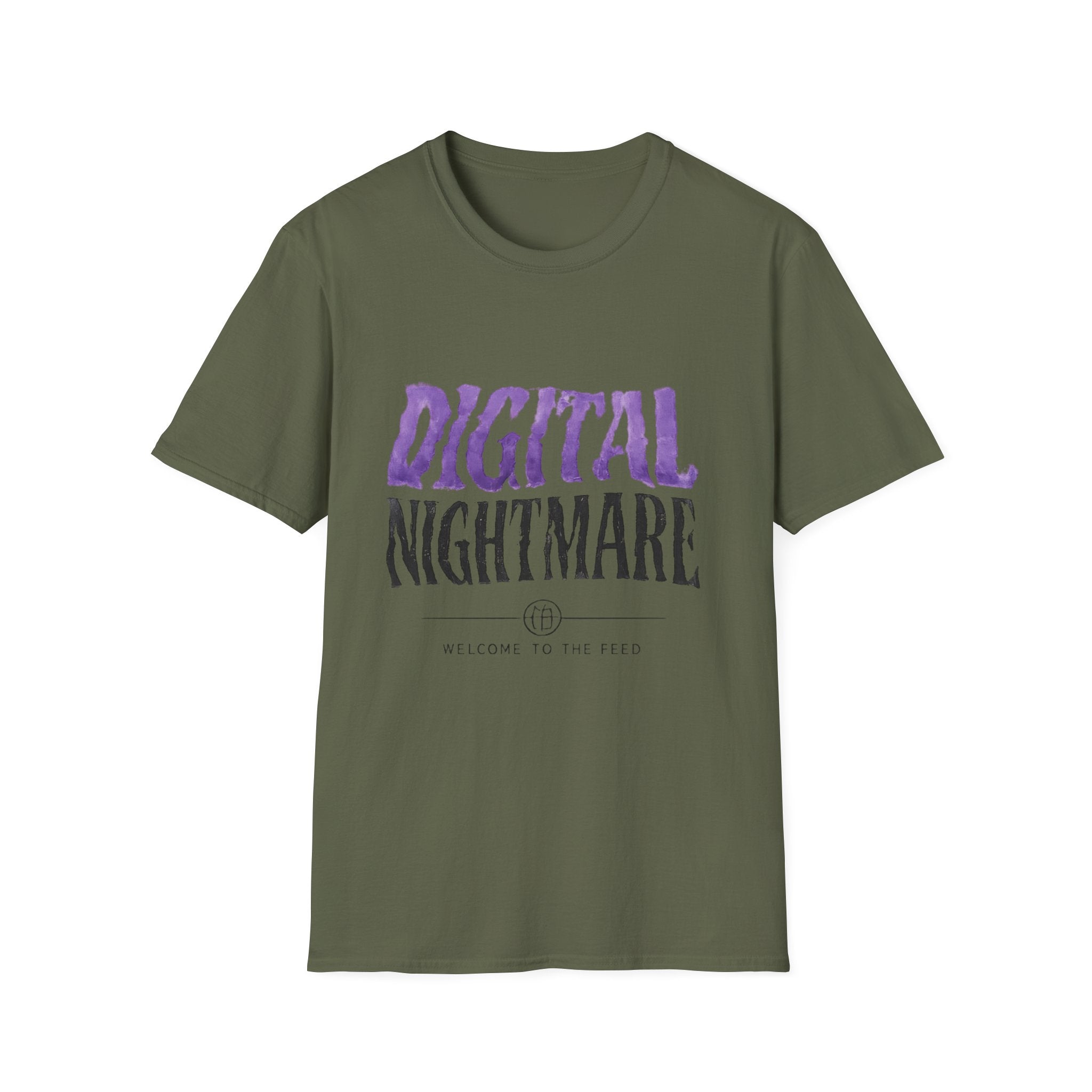 Digital Nightmare T-Shirt — Gothic Purple Graphic Tee - Creations by Chris and Carlos