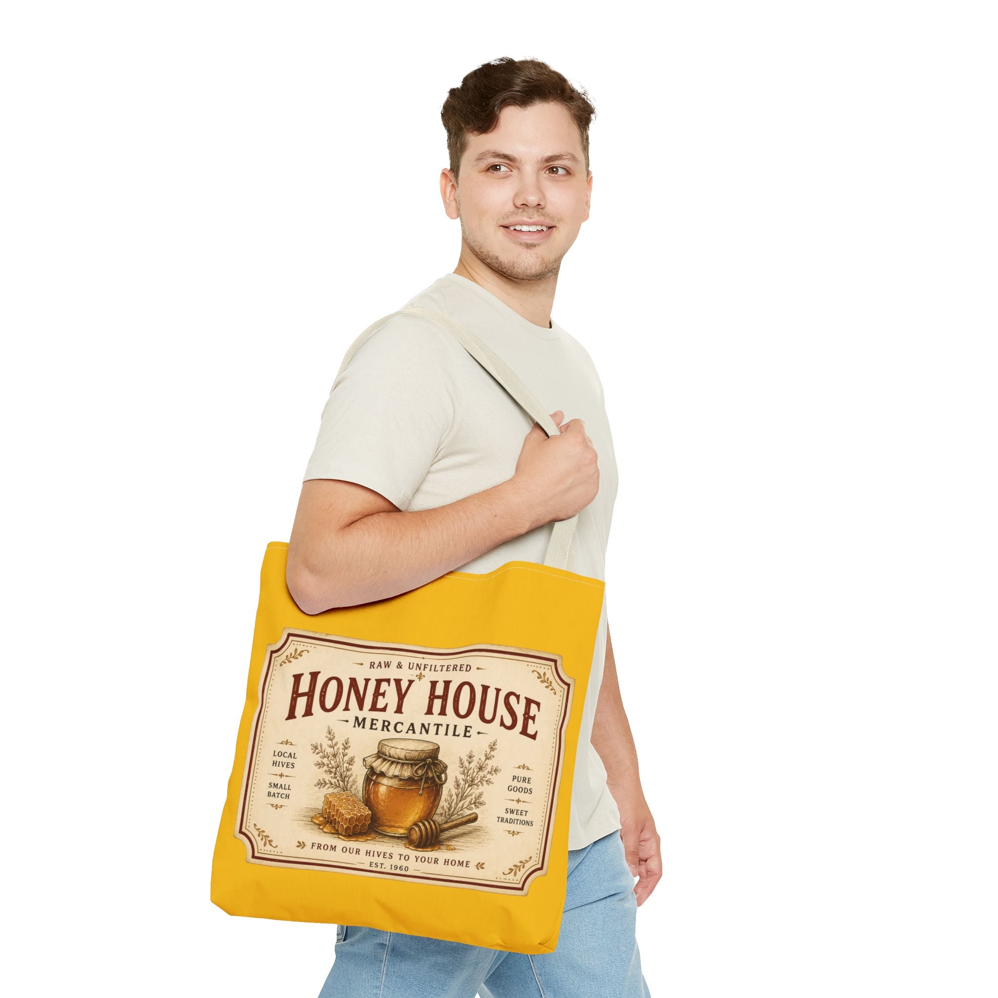 Tote Bag — Honey House Vintage Honey Label Design - Creations by Chris and Carlos