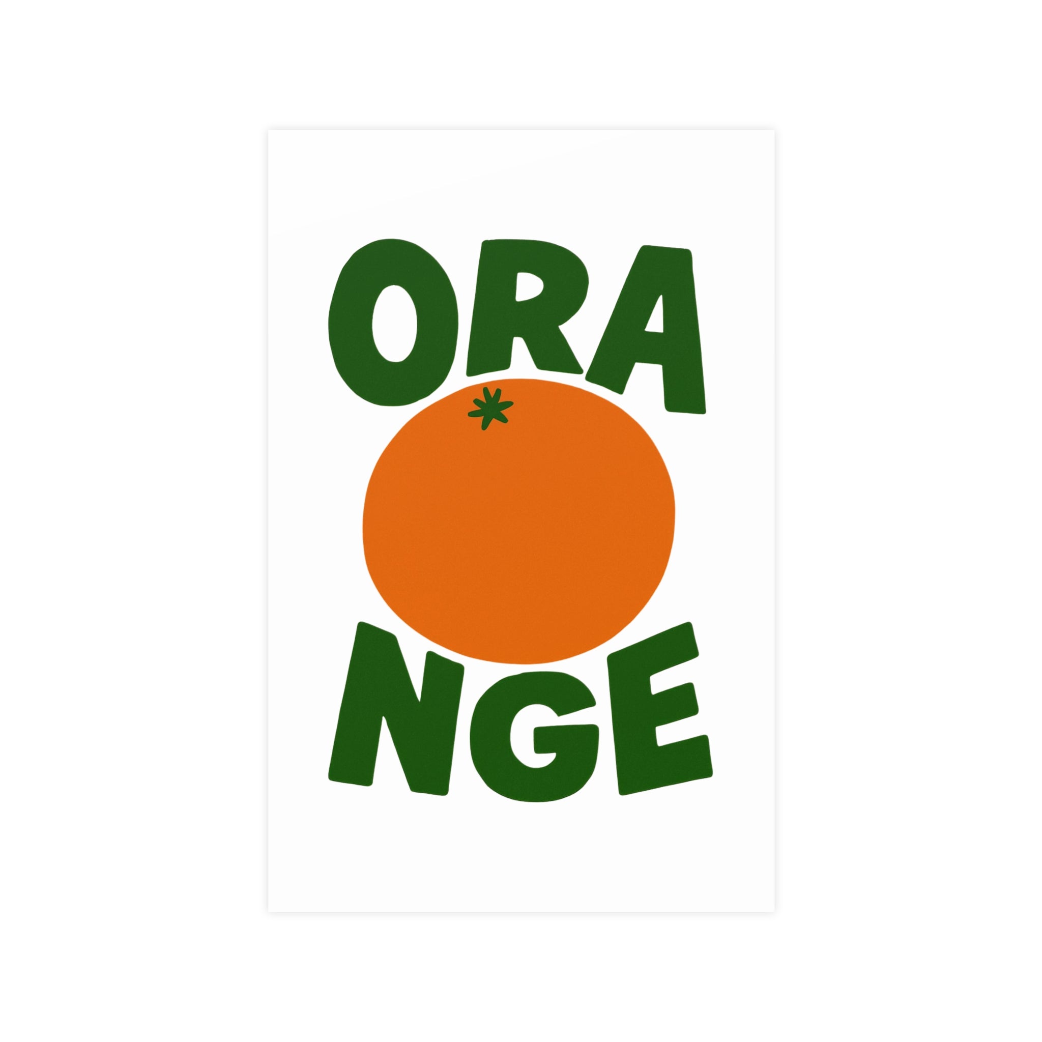 Orange Graphic Poster — Retro Fruit Wall Art Print - Creations by Chris and Carlos