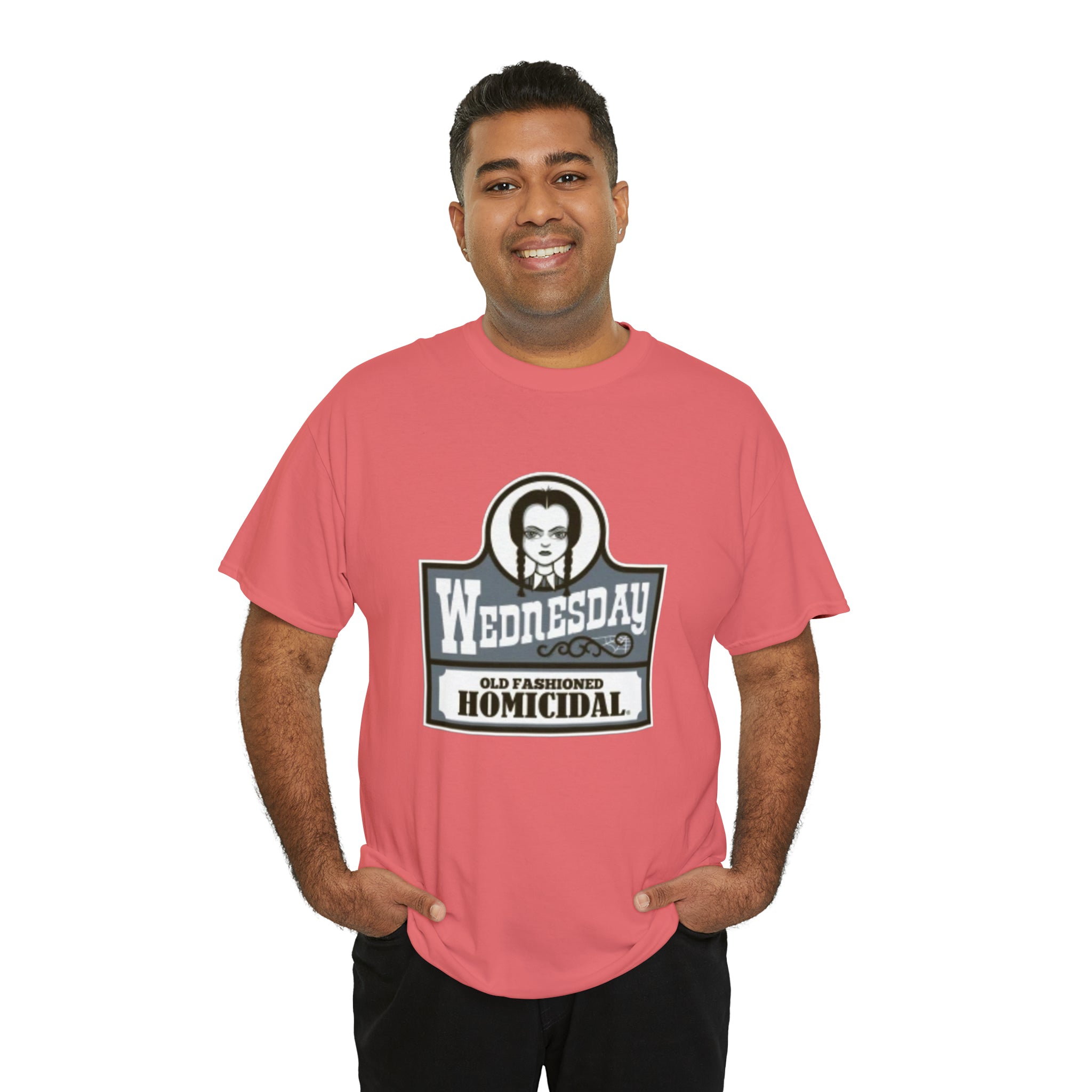 Wednesday- Wendys Unisex Heavy Cotton T-Shirt - Creations by Chris and Carlos